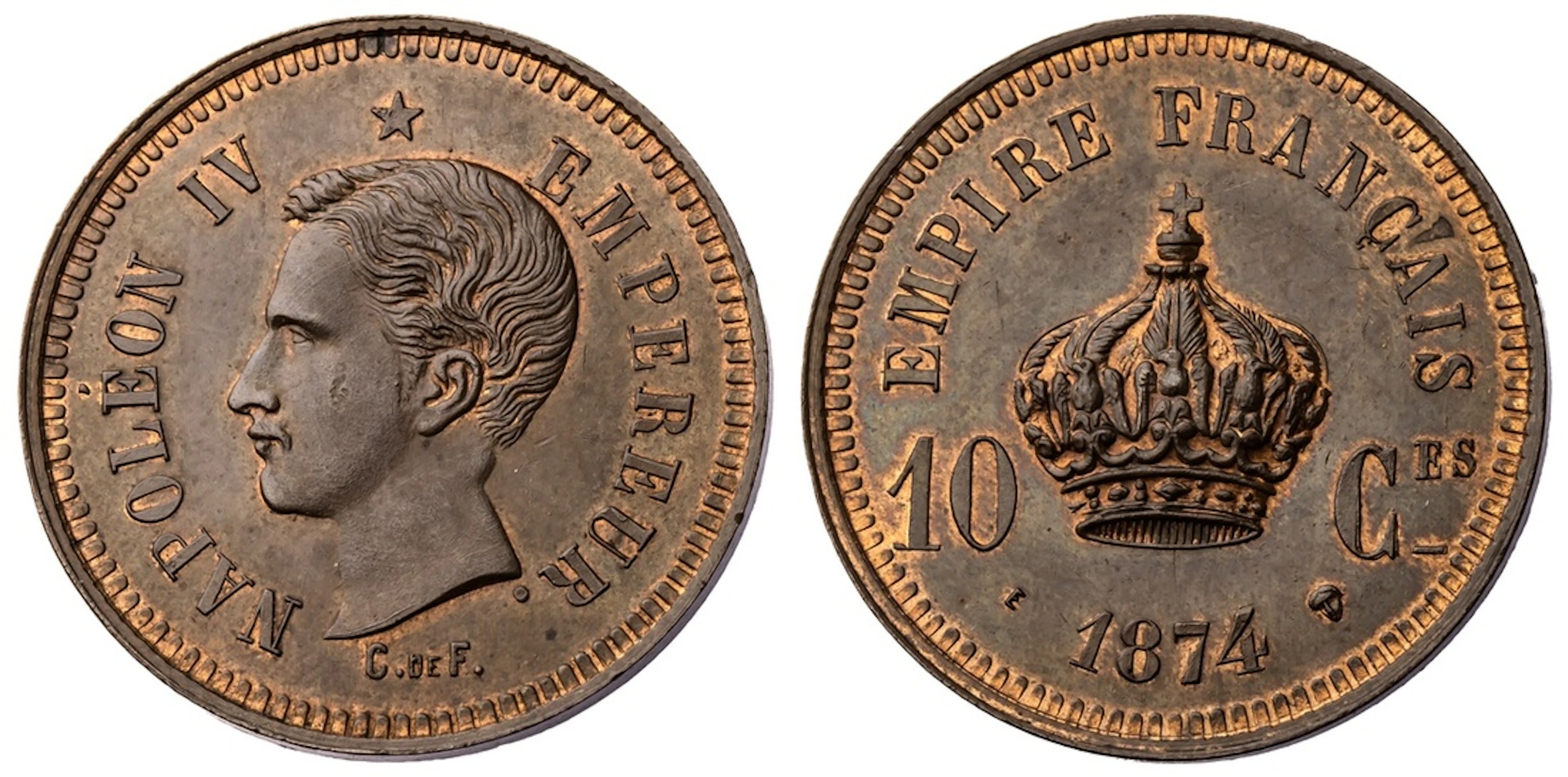NGC MS64 BN | France, Third Republic, Napoleon, Prince Imperial, as