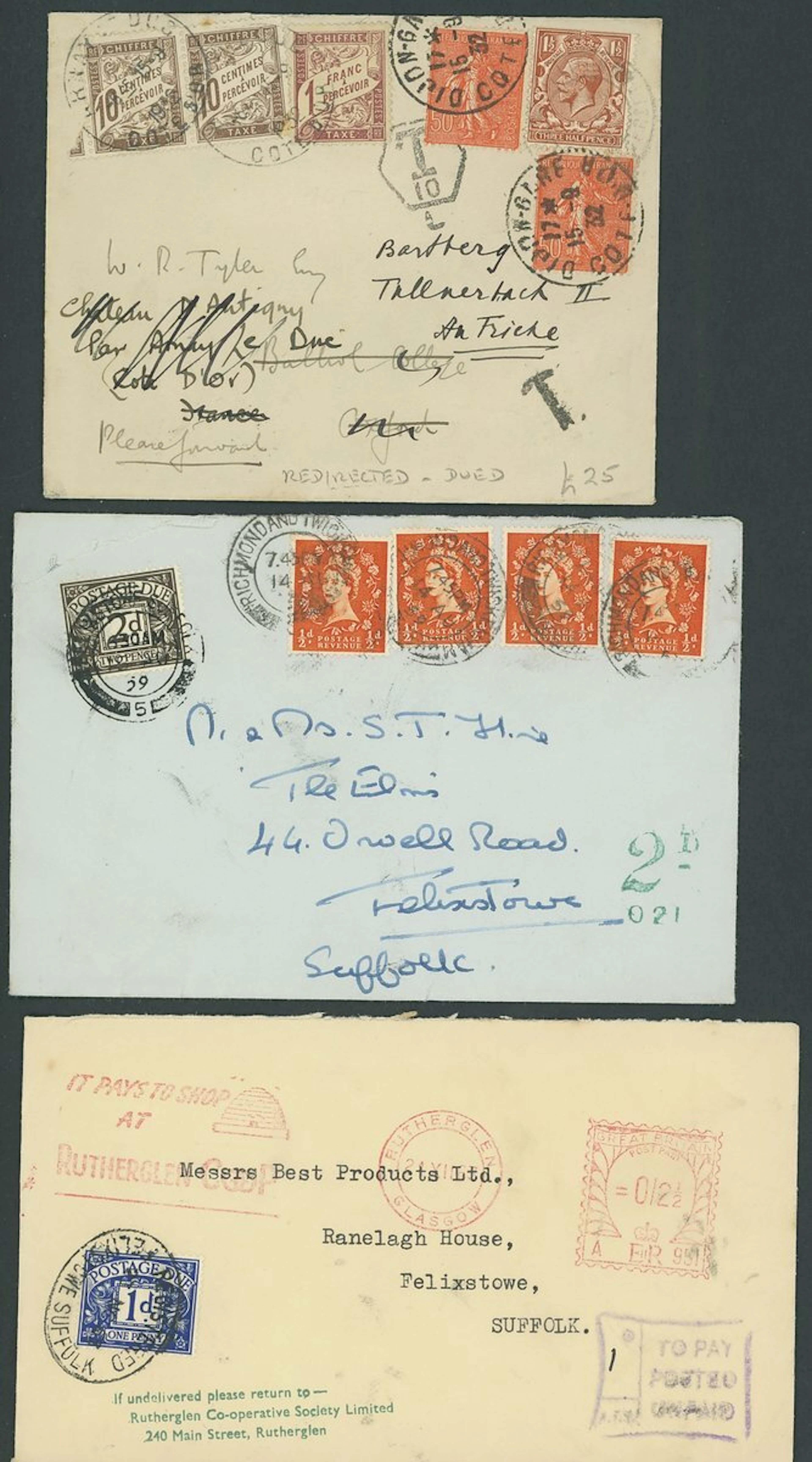 Great Britain Postage Dues An exciting collection of covers and cards