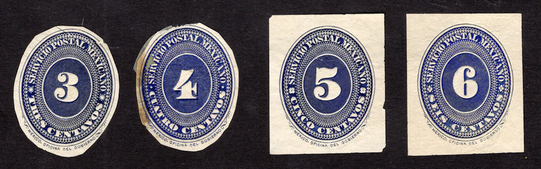 1884-1913 Post-Classic Period 1886, "Numerals", ten die proofs in