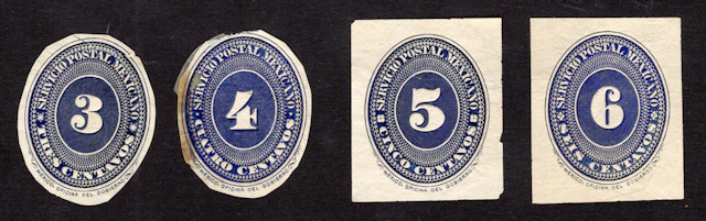 1884-1913 Post-Classic Period 1886, "Numerals", ten die proofs in
