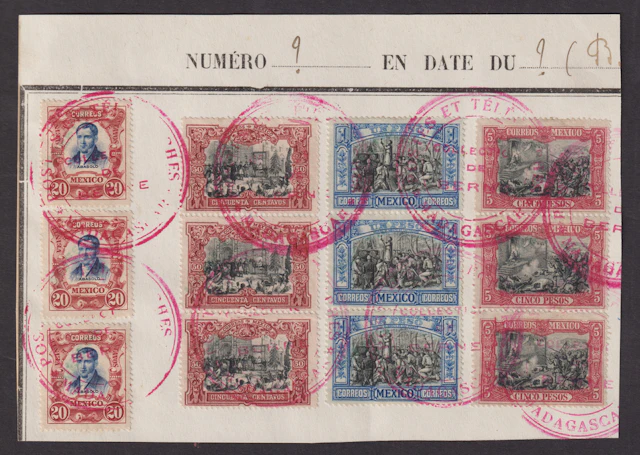 1884-1913 Post-Classic Period 1910, "Centenario", piece from the U.P.U.