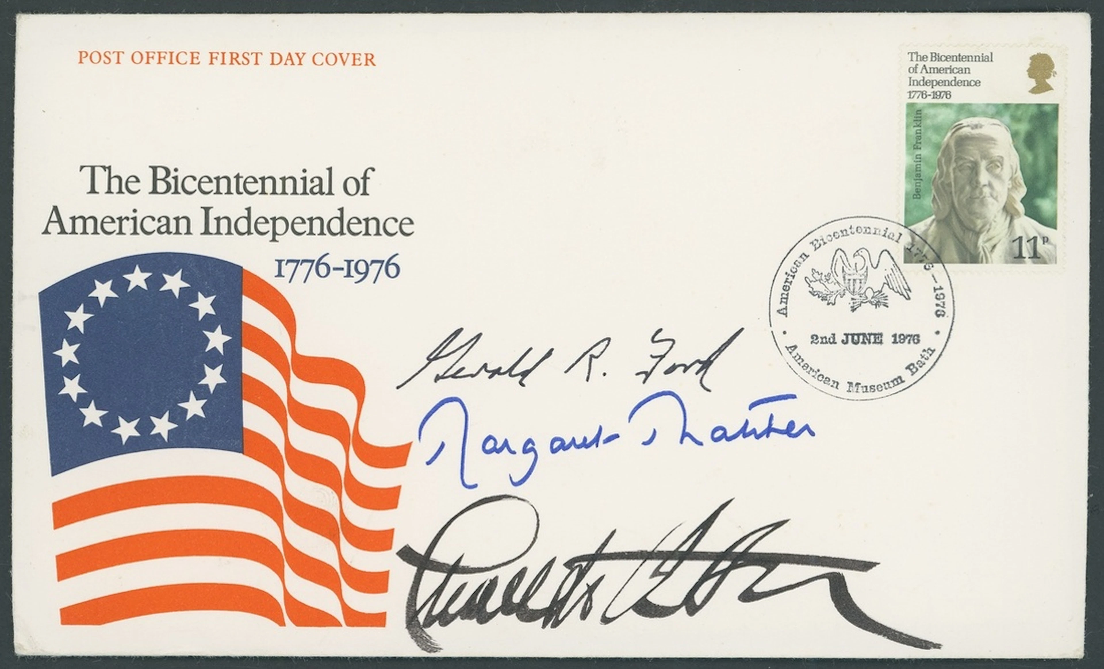Great Britain / USA Presidential Autographs 1976 British First Day