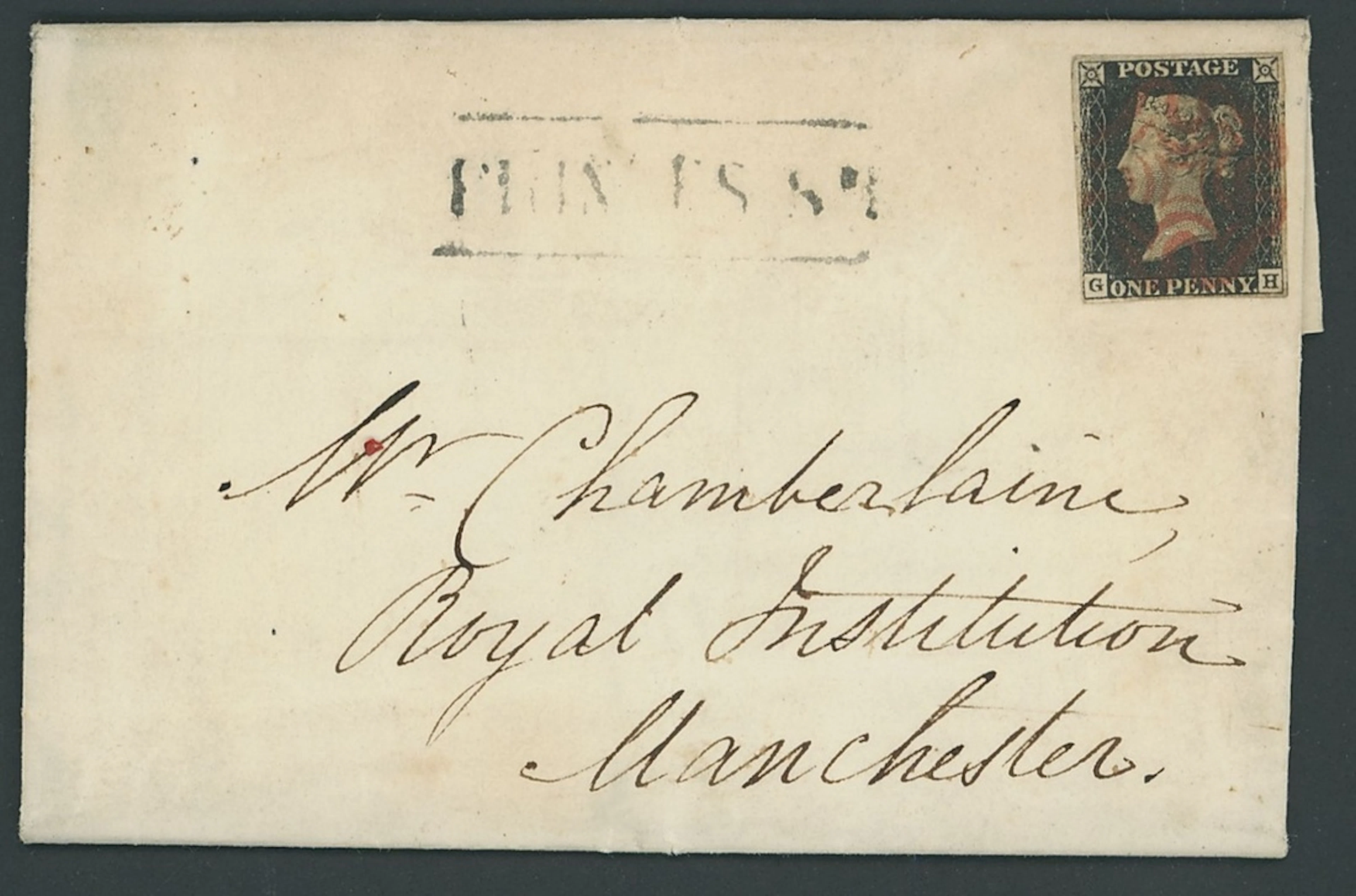 Great Britain 1840 One Penny Black Plate 4 GH, close to good margins