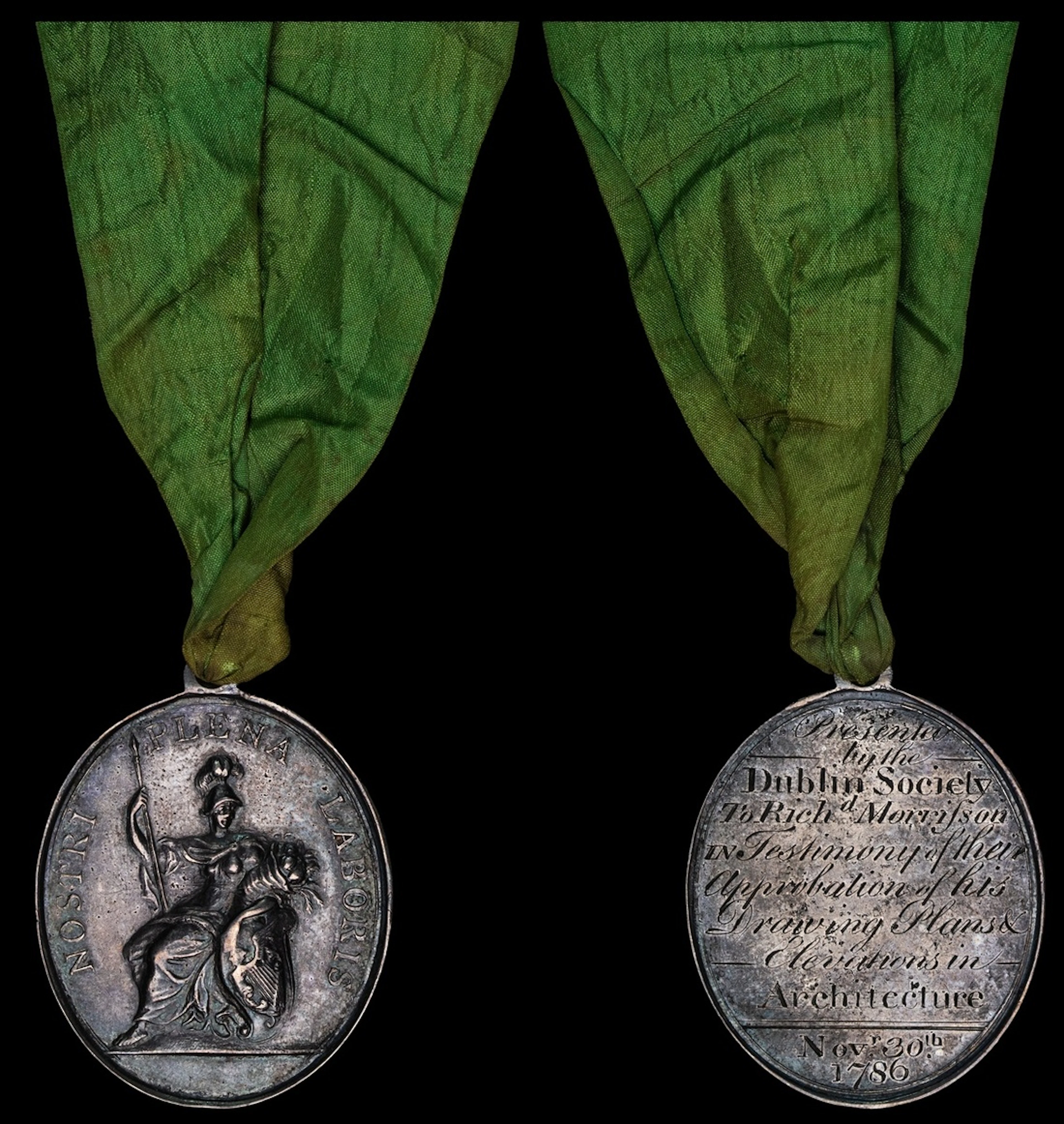 Dublin Society Medal, reverse engraved 'Presented by the Dublin Society