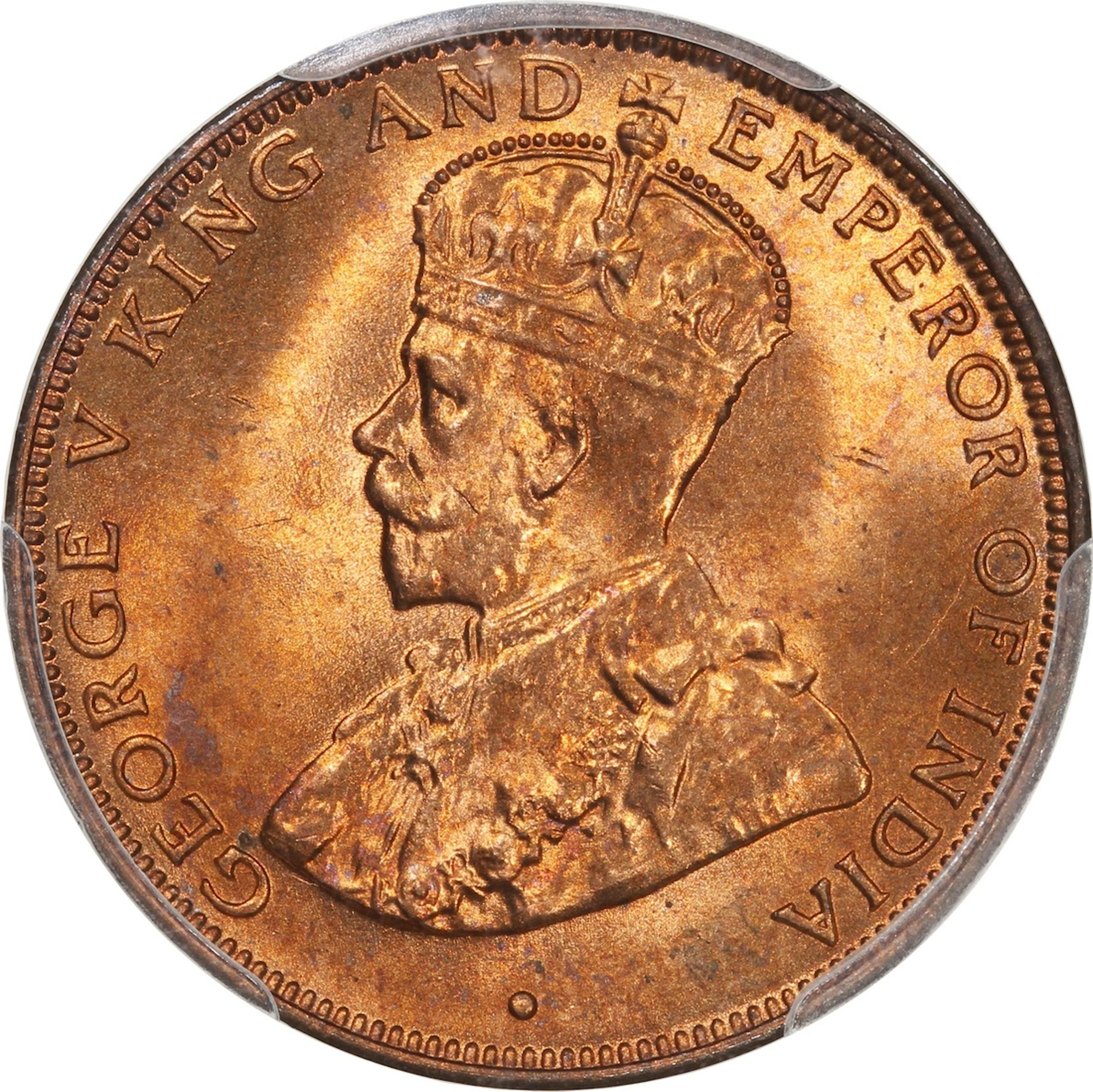 Hong Kong, [PCGS MS66+RD] bronze 1 cent, 1934
