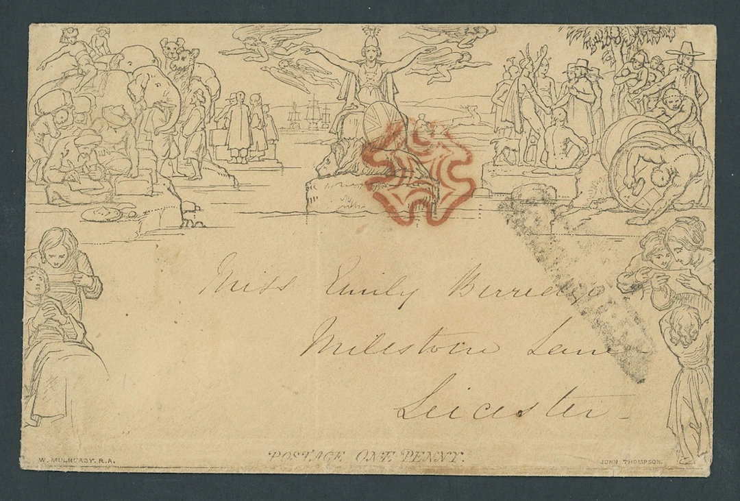 Great Britain 1840 Mulready One Penny Envelopes May Date