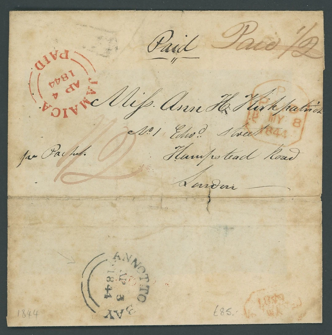 Jamaica Early Post Town Datestamps Type D2 without Jamaica at foot