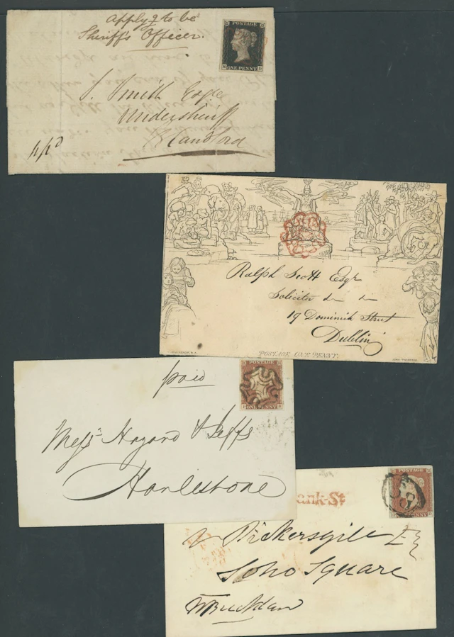 Great Britain 1840 Mulready A selection including 1840 (5 Dec.) Mulready