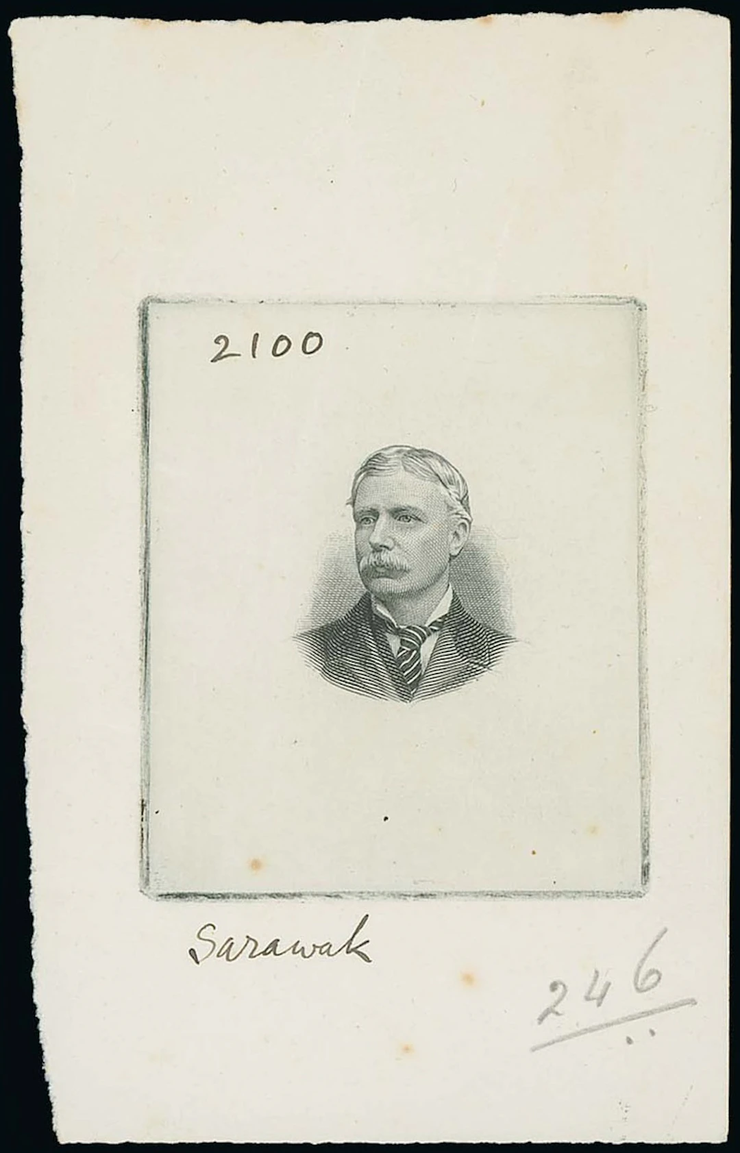 Sarawak 1895 Perkins Bacon Issue Essay An engraving of the Rajah's