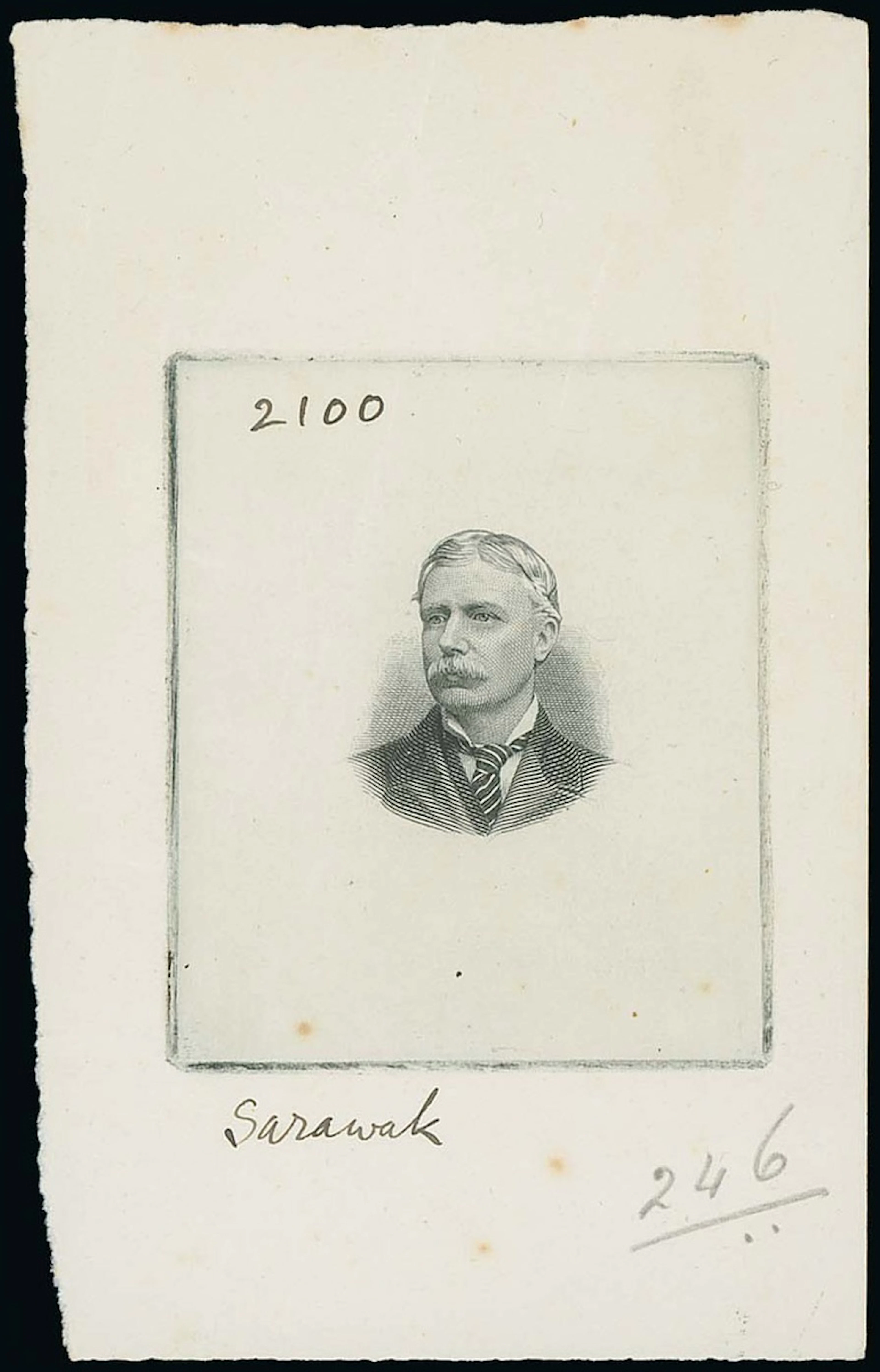 Sarawak 1895 Perkins Bacon Issue Essay An engraving of the Rajah's
