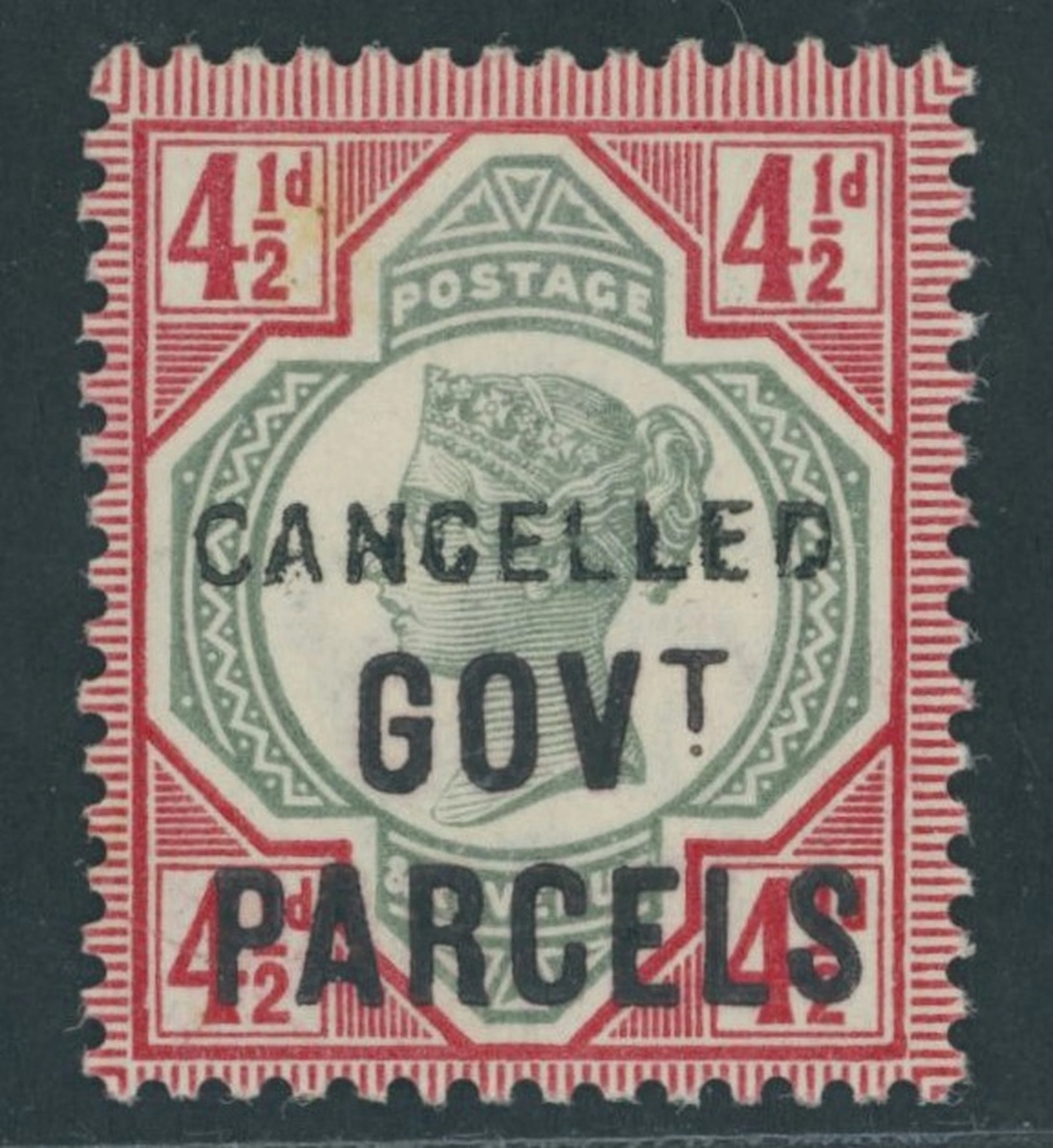 Great Britain Officials Government Parcels 1891-1900 4½d. grey-green
