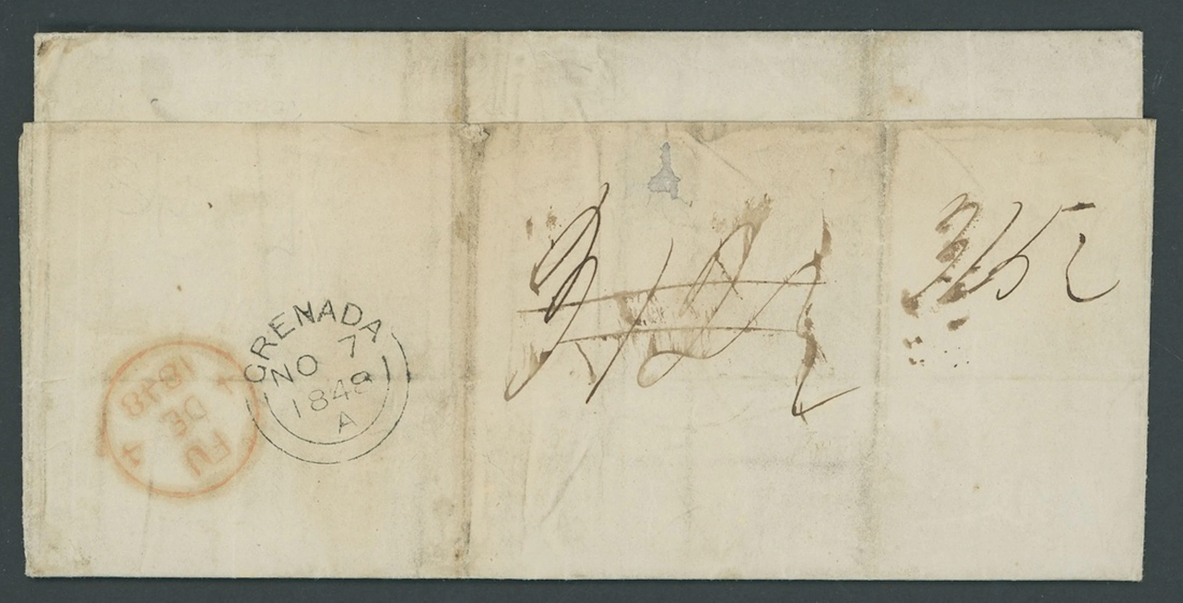 Grenada Early Letters and Handstamps 1848 (7 Nov.) entire letter to