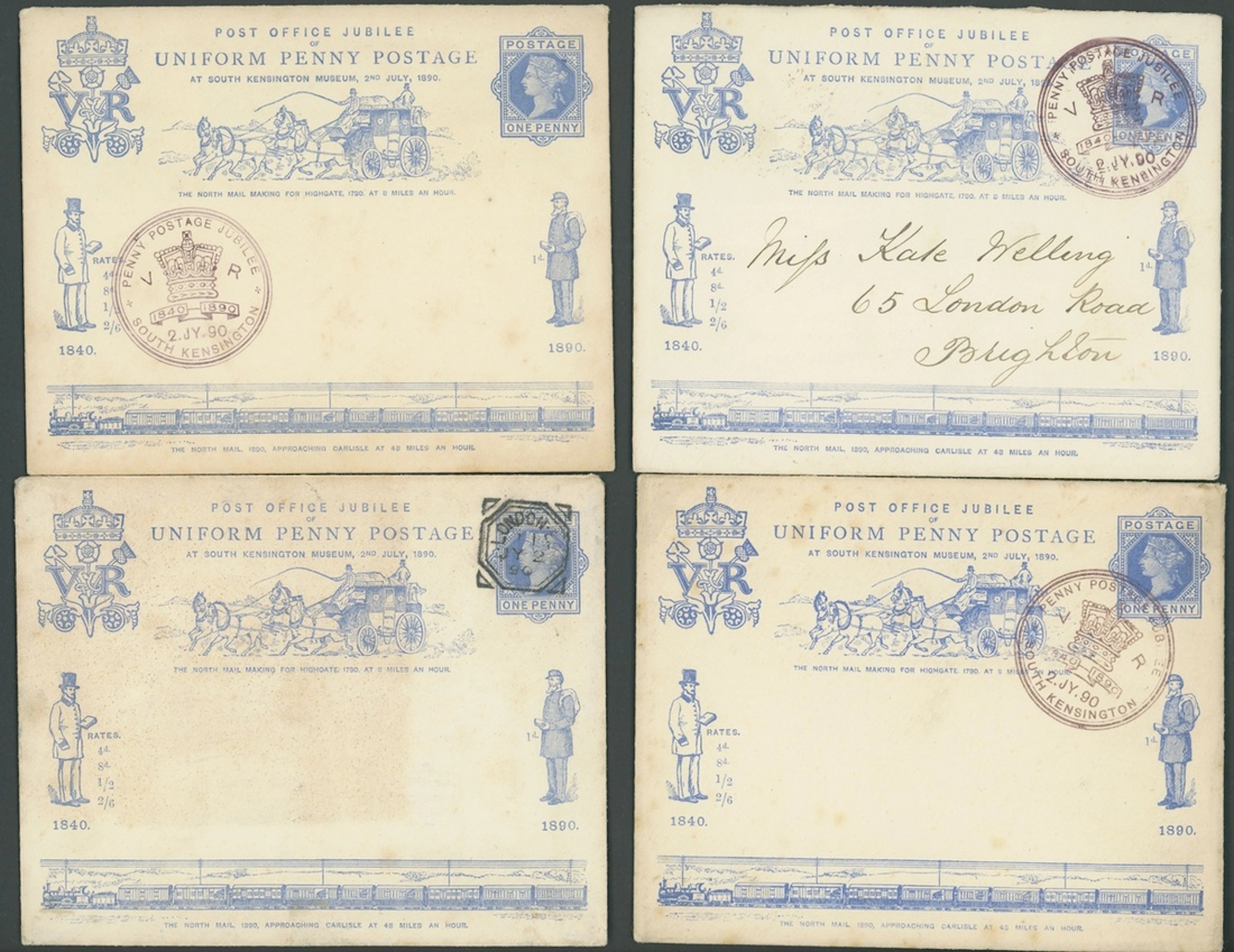 Great Britain Mulready Caricatures and Illustrated Envelopes 1890