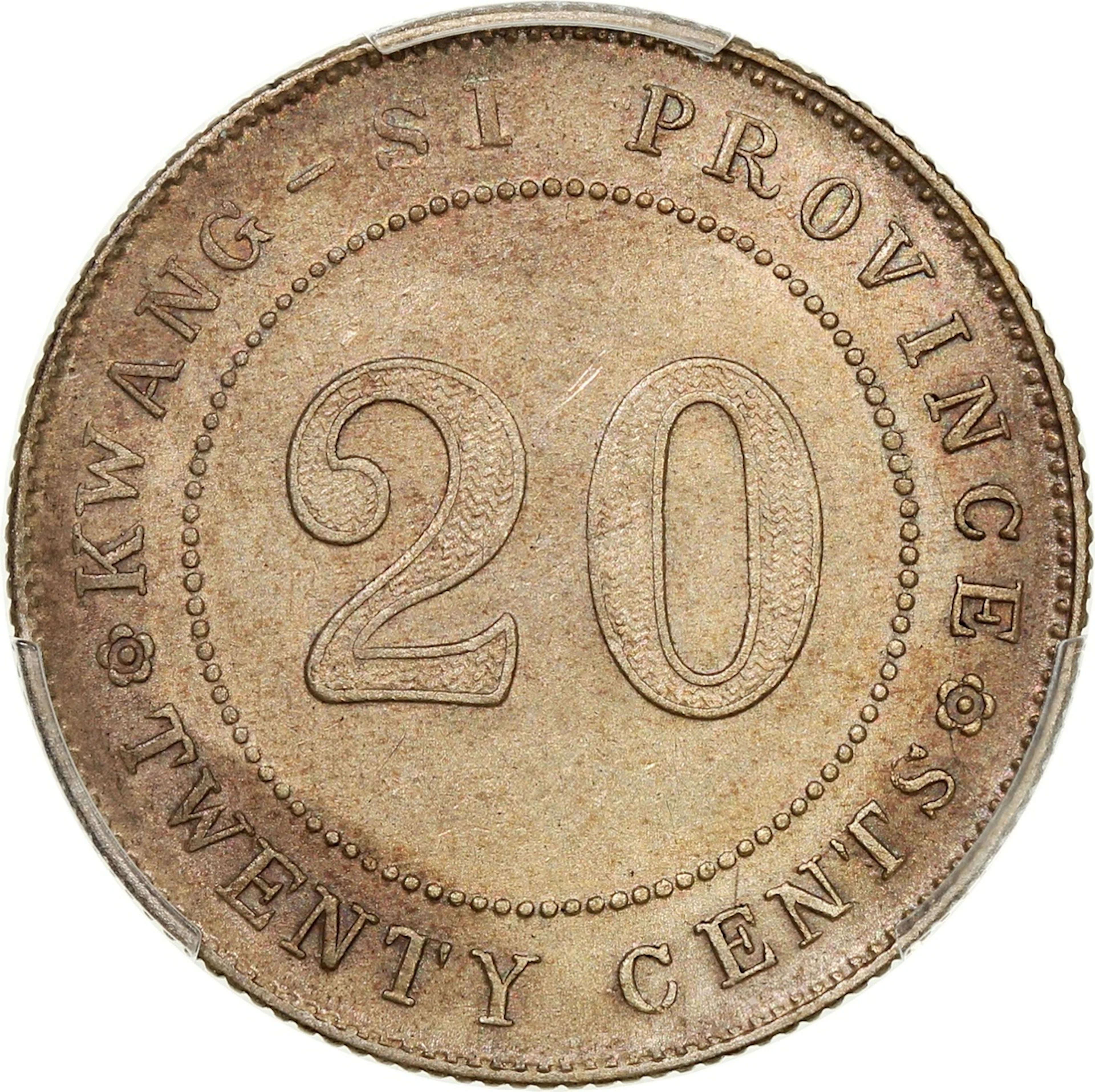 China, Republic, Kwangsi Province, [PCGS AU Detail] silver 20 cents