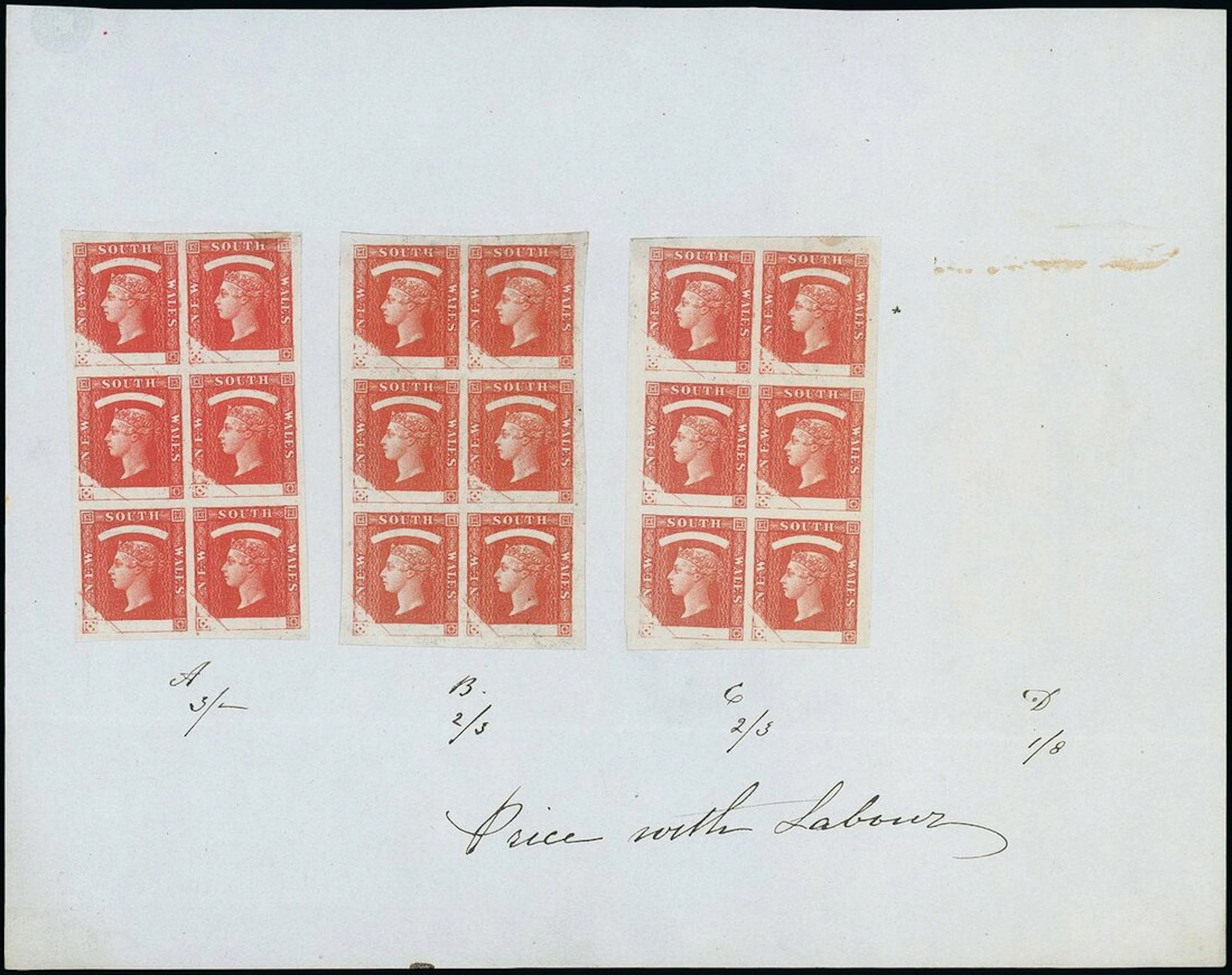 Great Britain Line Engraved Proofs and Trials 1870 Colour Trials for