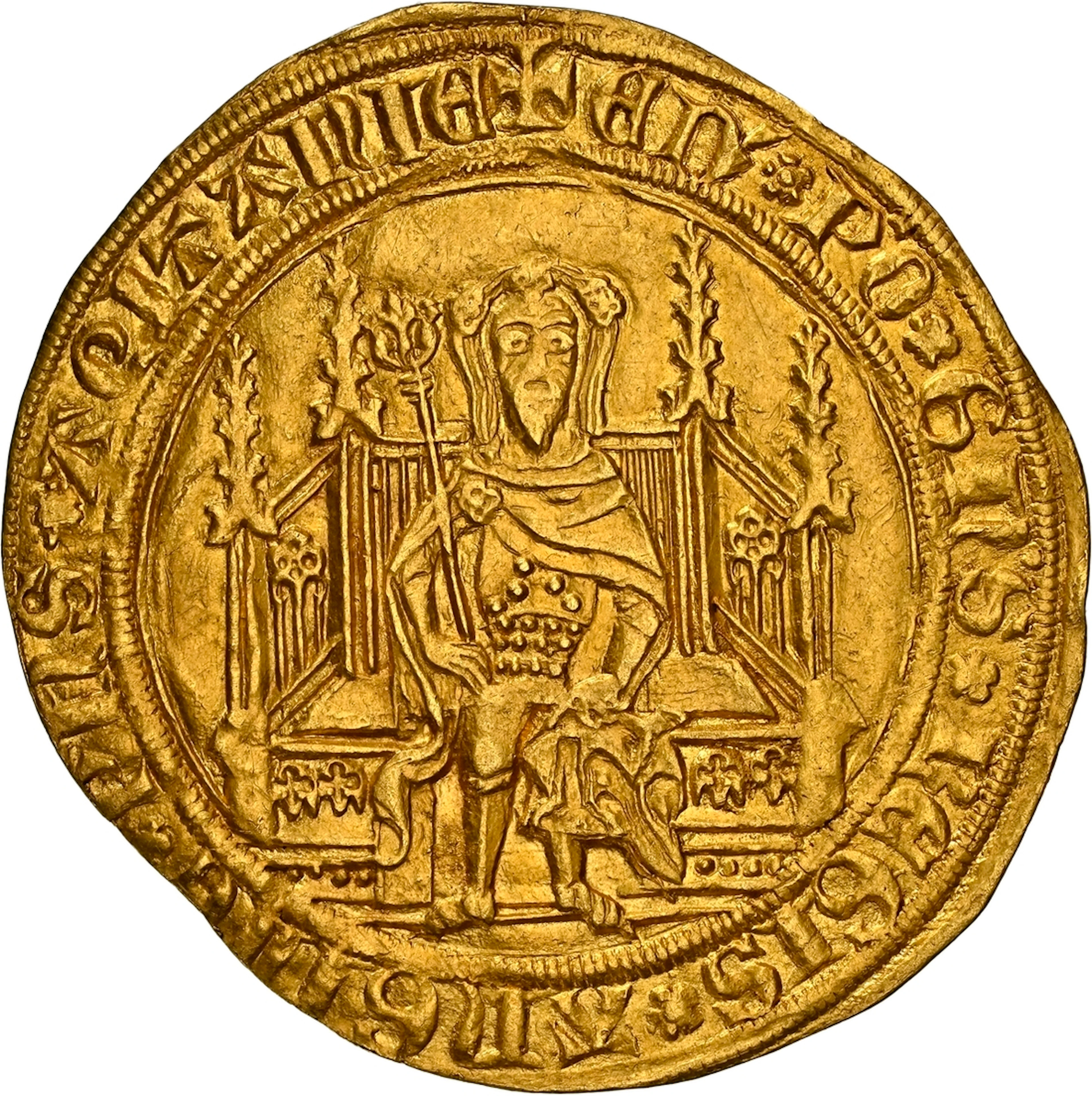 NGC AU | Anglo-Gallic, Edward the Black Prince (1362-1372), Chaise