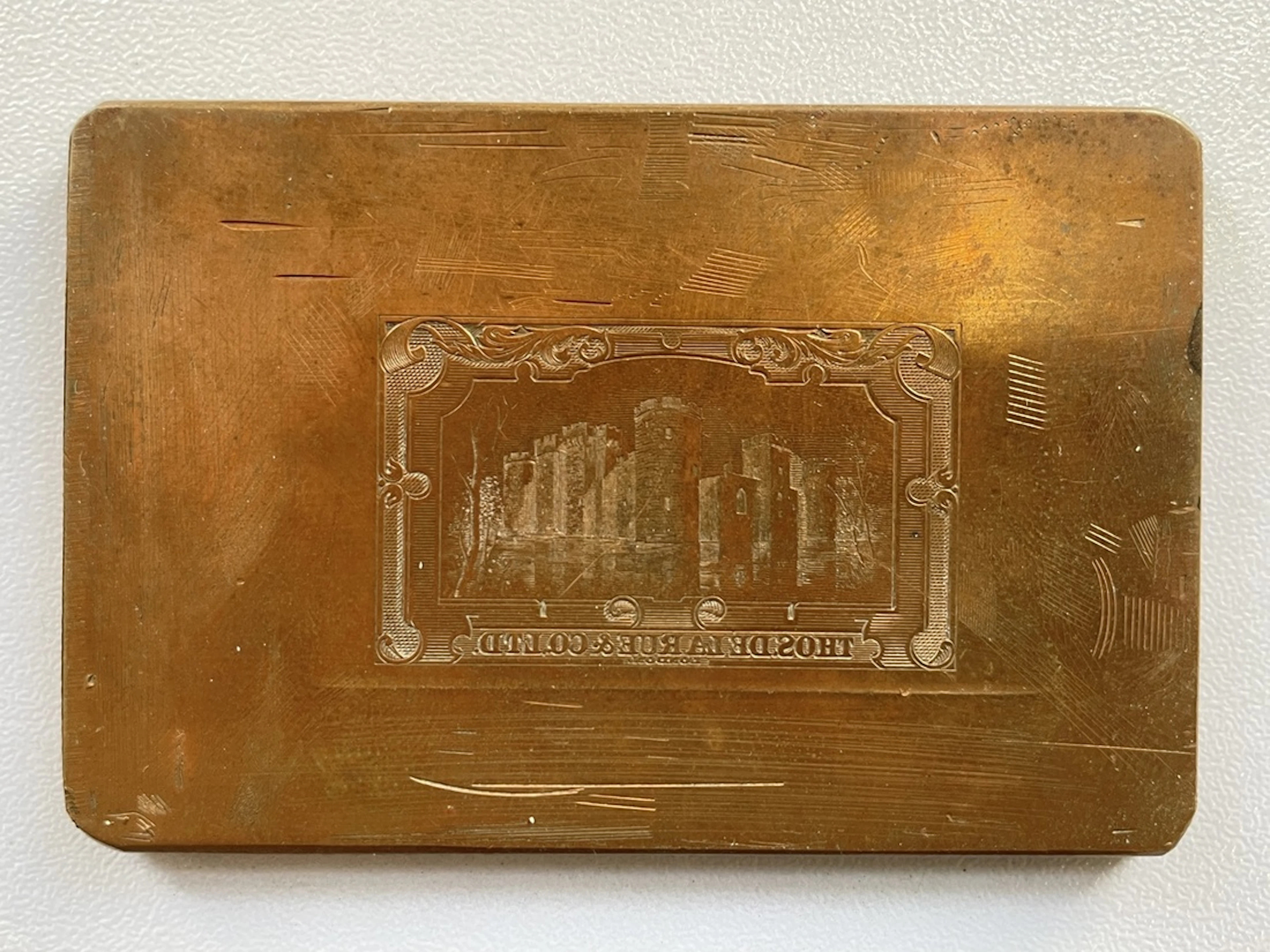 Great Britain c. 1950s De La Rue copper intaglio printing plate (75x50mm)