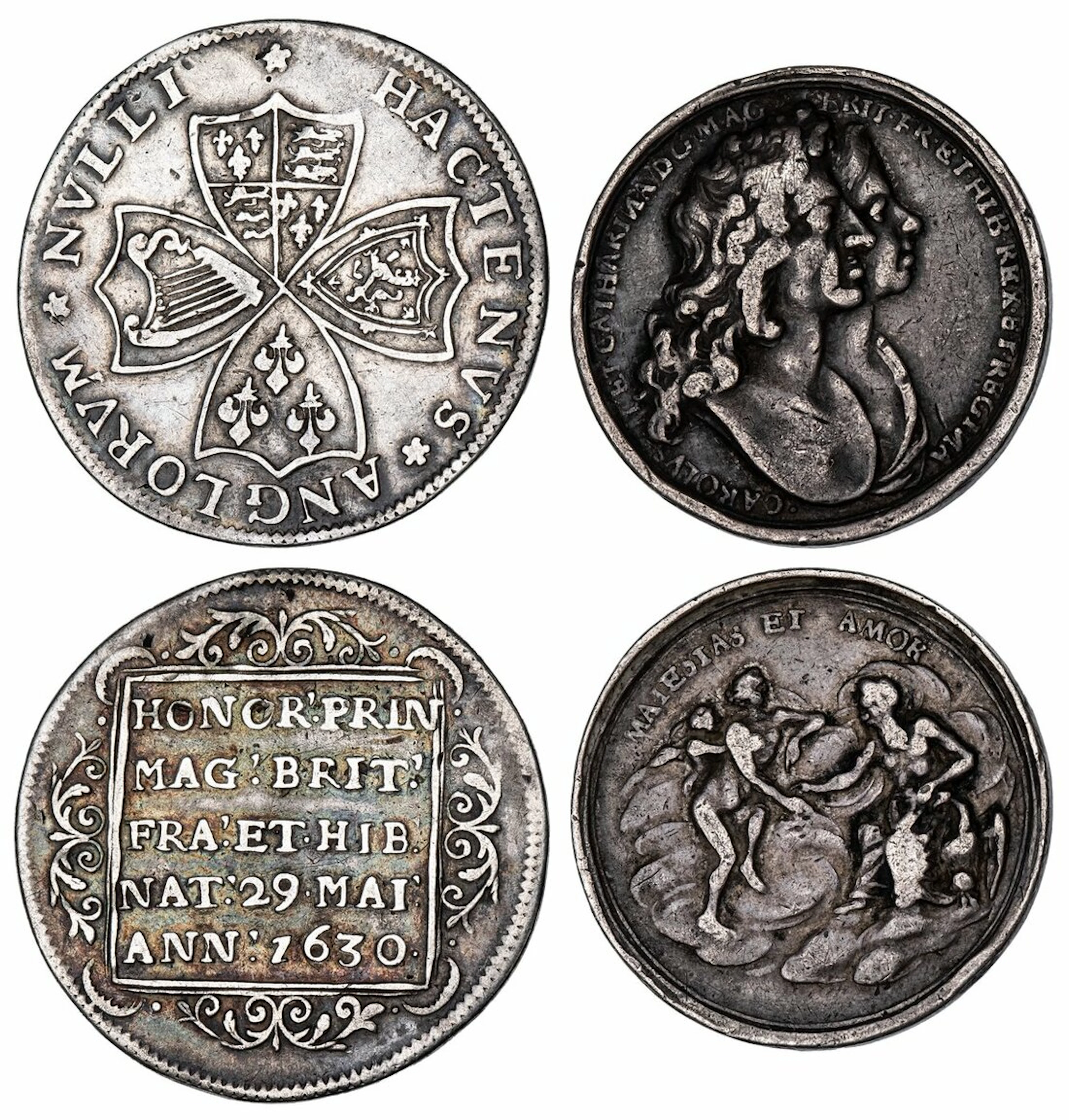 Birth of Prince Charles, AR Medal, 1630, by N. Briot [?], * HACTENVS