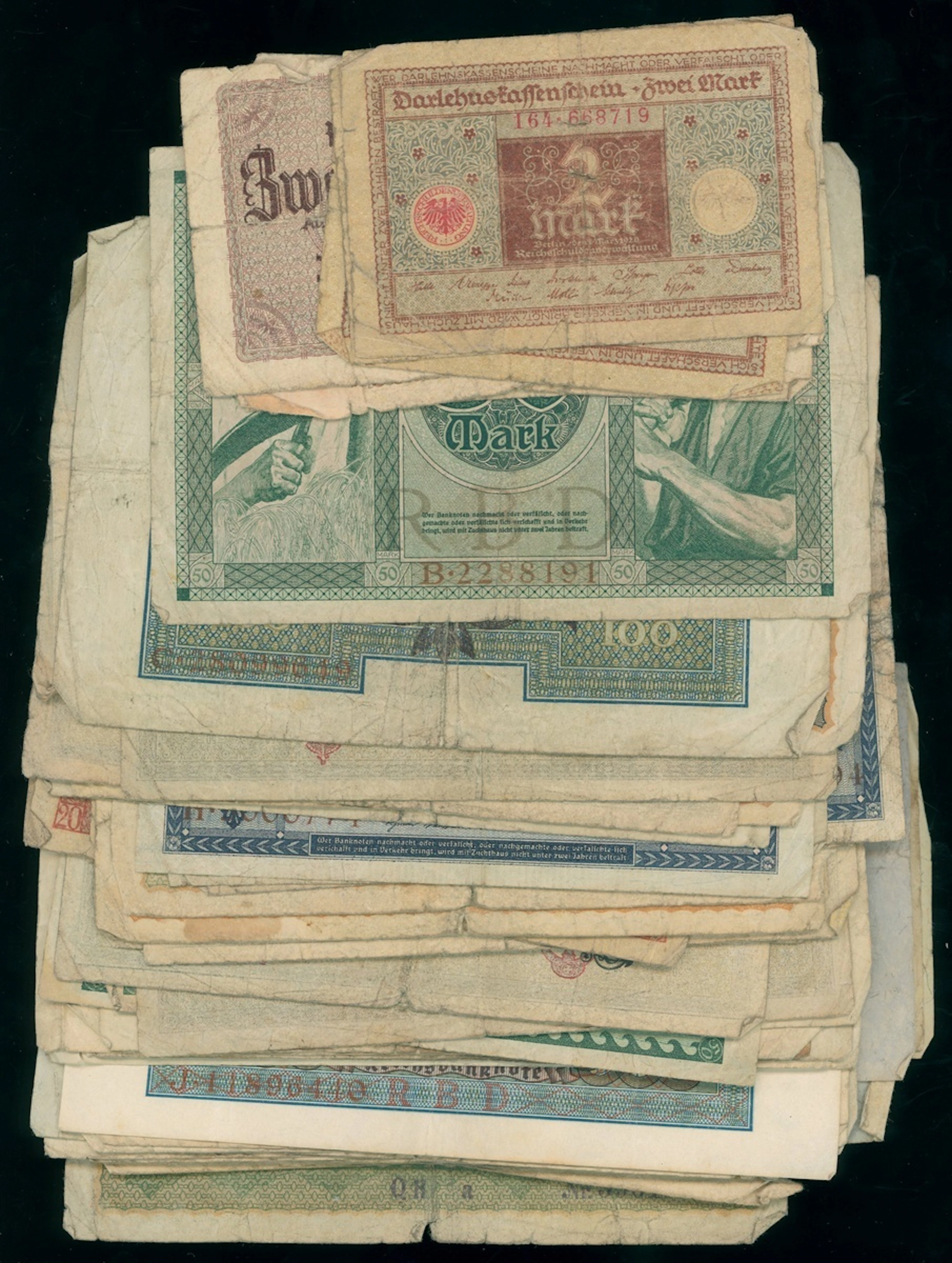 Germany, a group of 60x notes, various dates