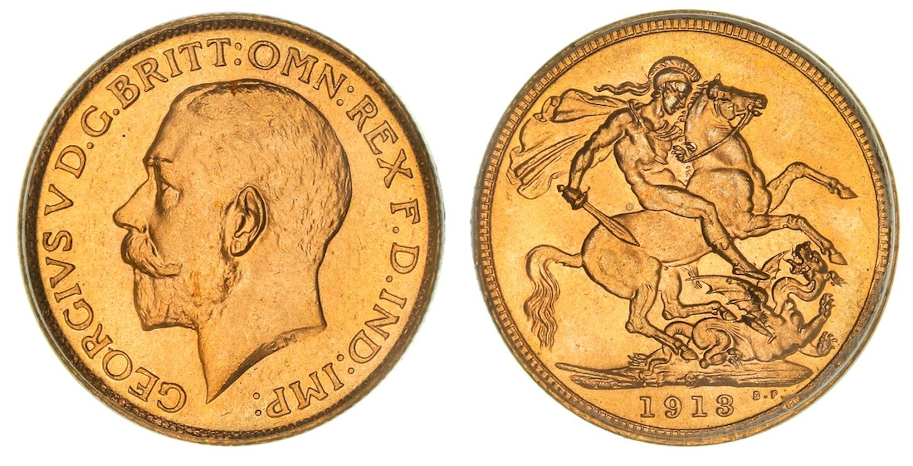 PCGS MS64 | Australia, George V (1910-1936), Sovereign, 1913-S, Sydney