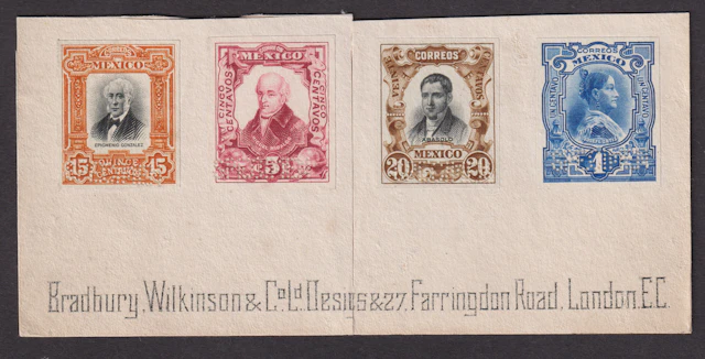 1884-1913 Post-Classic Period 1910, "Centenario", 1c. blue, 5c. carmine