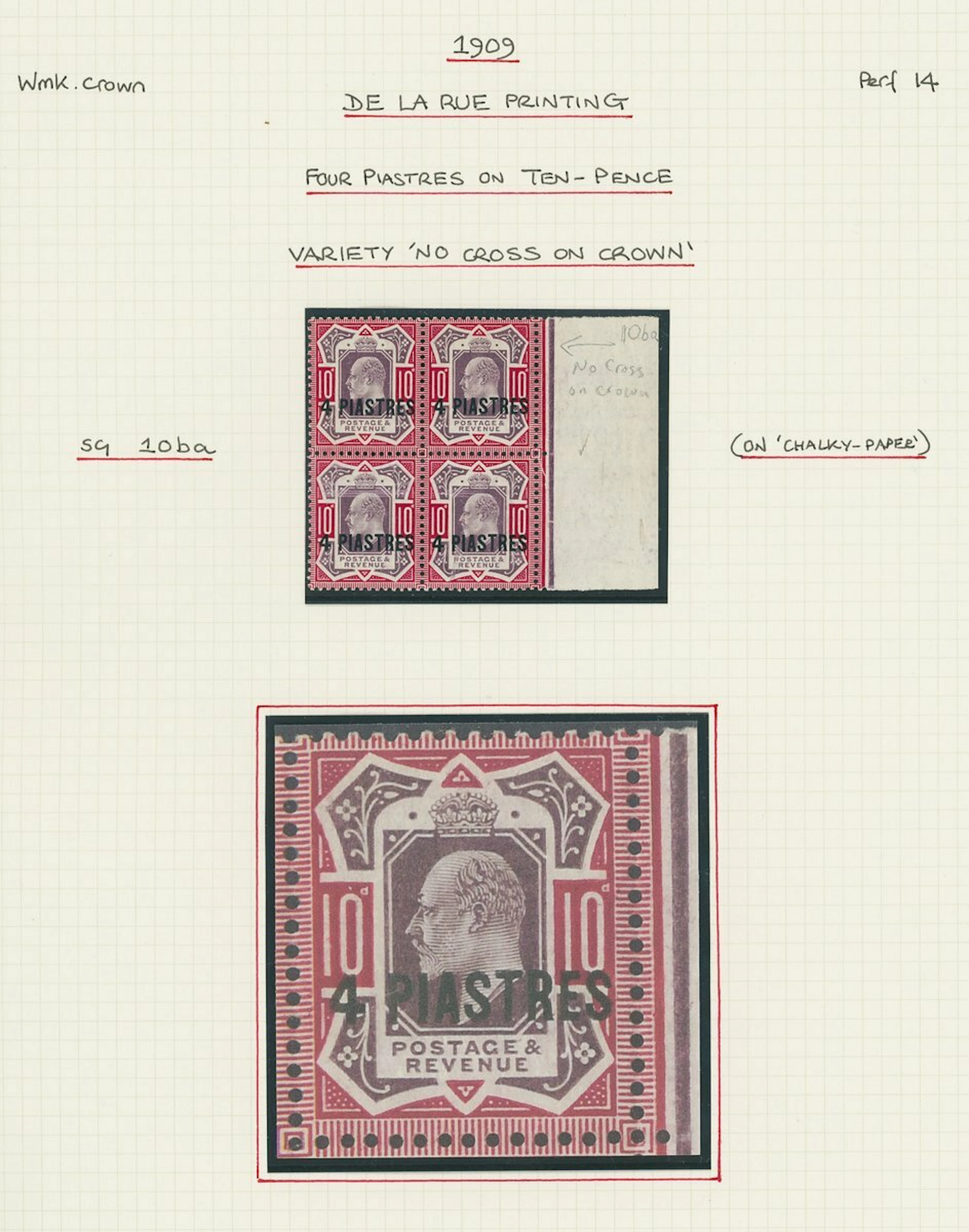 Colonial Countries Overprinted on Great Britain British Levant British