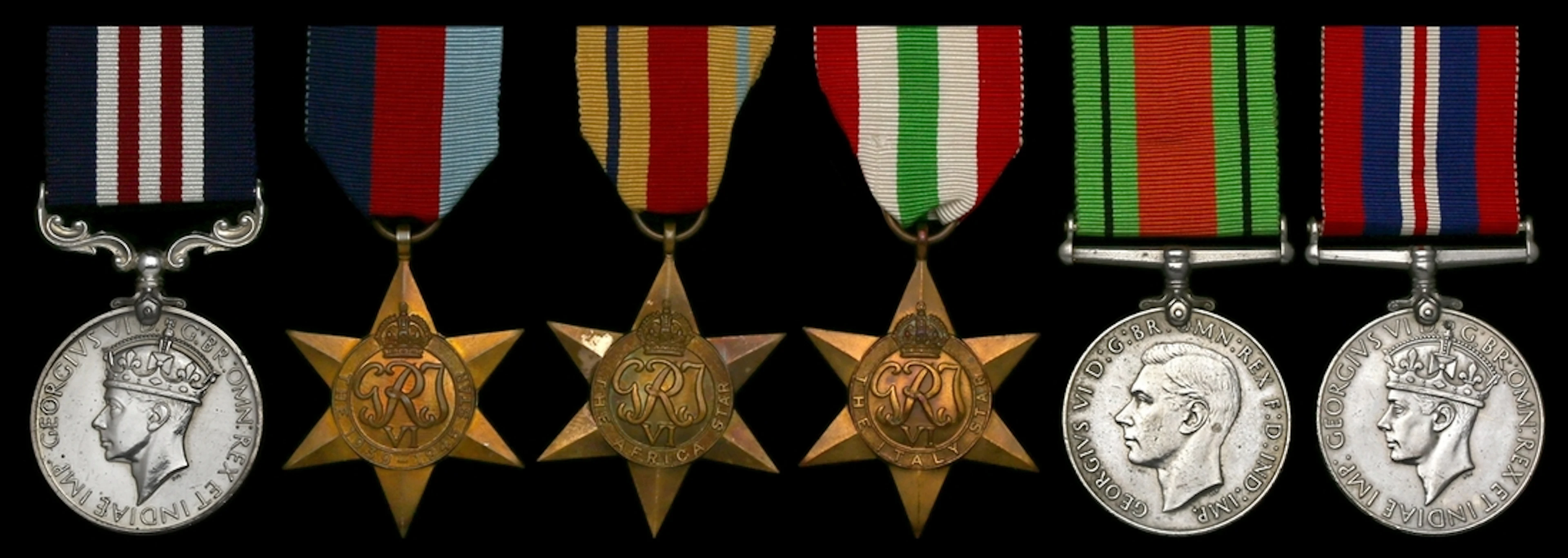 The Italy 1945 M.M. group of six awarded to Company Sergeant Major