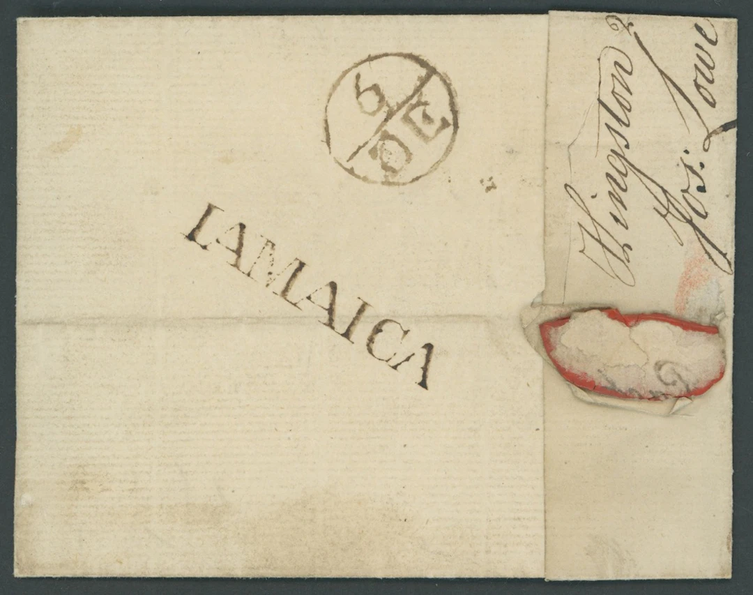 Jamaica The Kingston "jamaica" and "iamaica" Handstamps 1783 (29 Sept.)