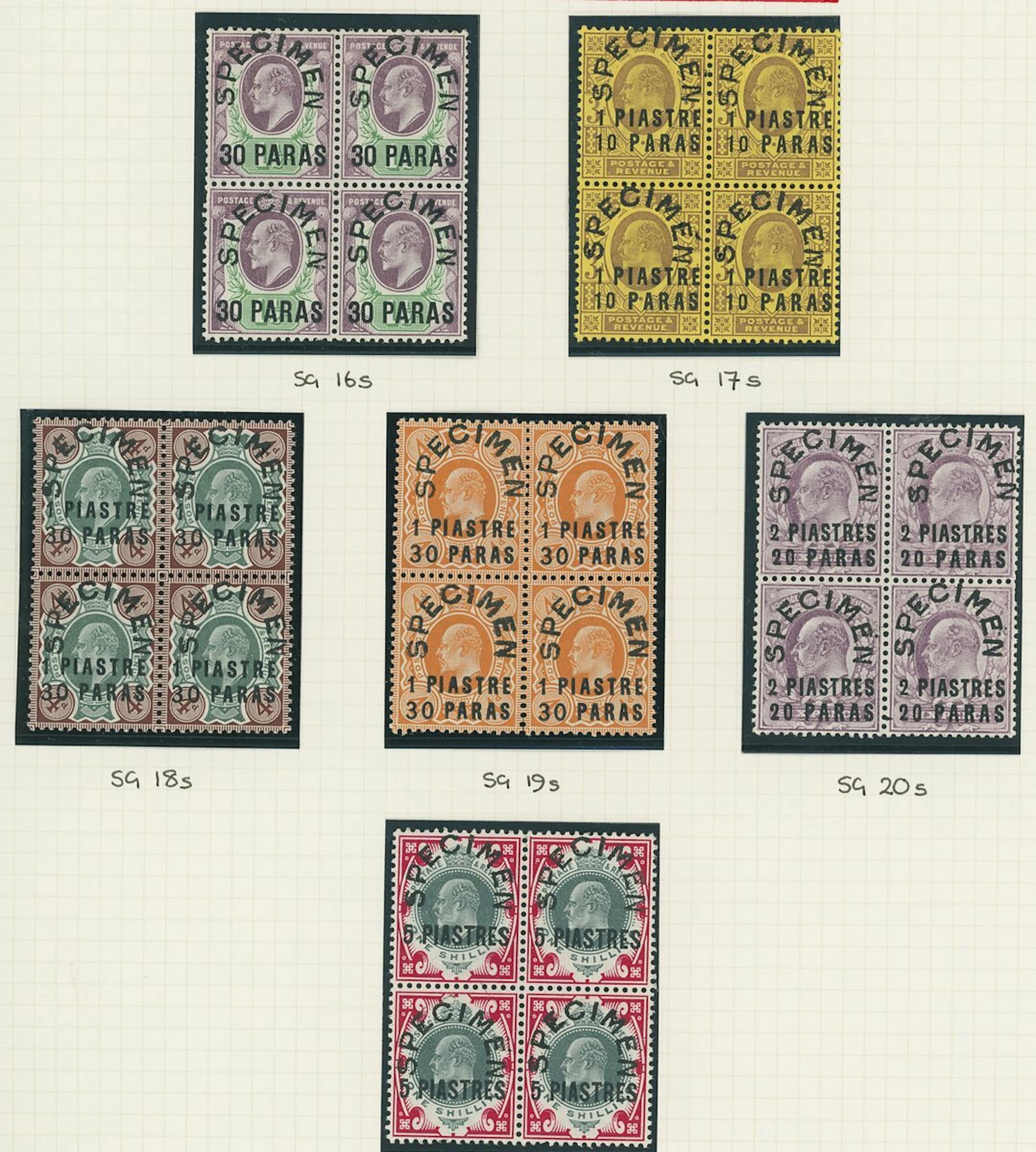 Colonial Countries Overprinted on Great Britain British Levant British