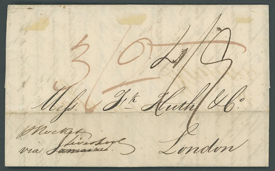 Jamaica Forwarding Agents Letters 1829 (12 May) entire letter, headed