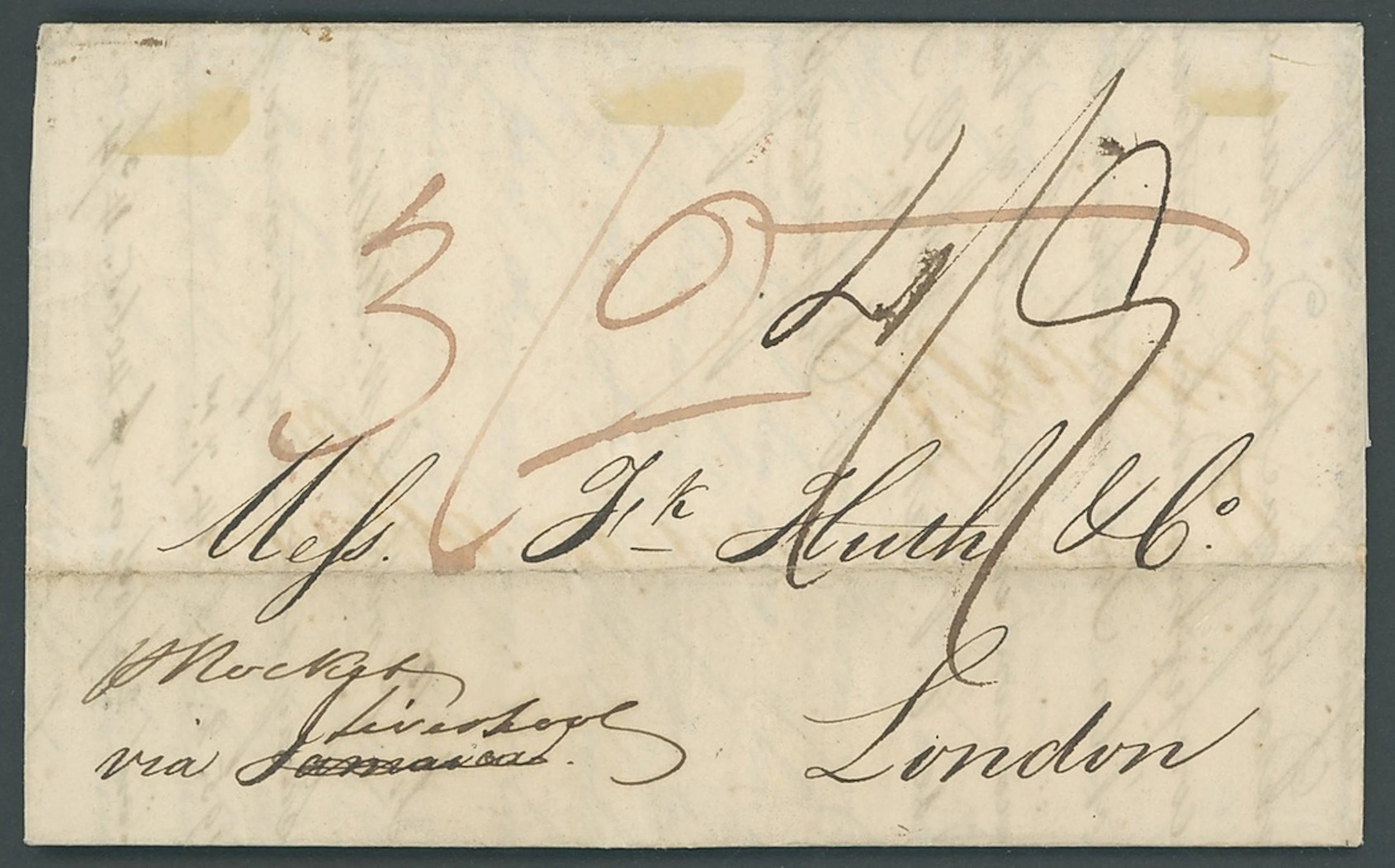 Jamaica Forwarding Agents Letters 1829 (12 May) entire letter, headed