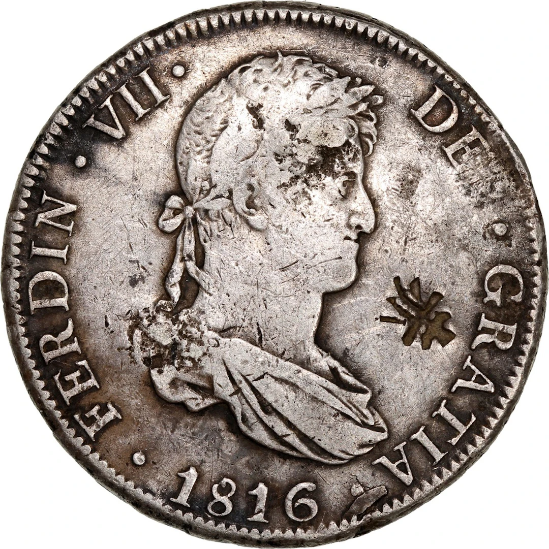 Bolivia, silver 8 reales, 1810PTS PJ, Potosi mint