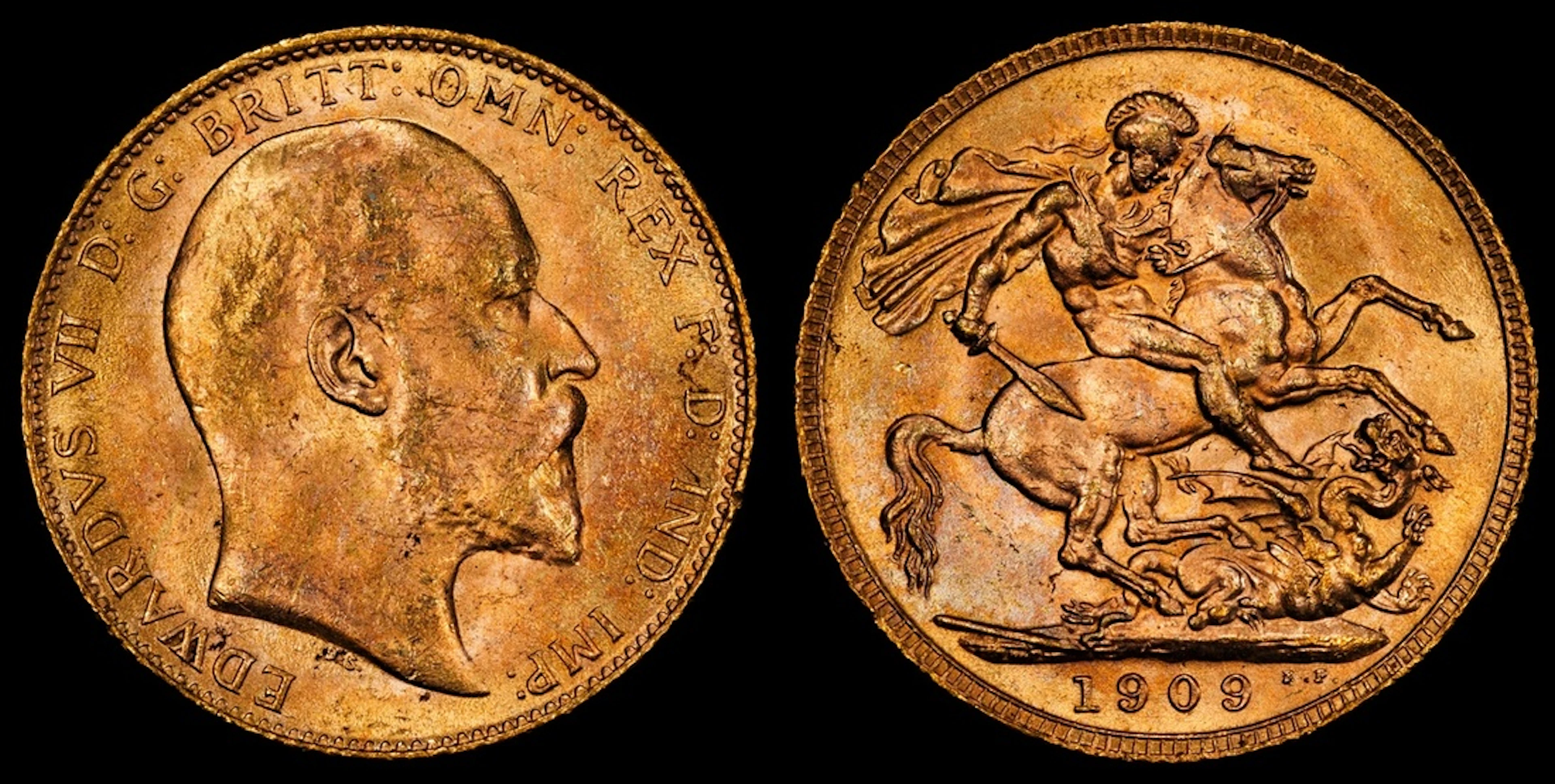 PCGS MS64 | Edward VII (1901-1910), Sovereign, 1909, London, by George