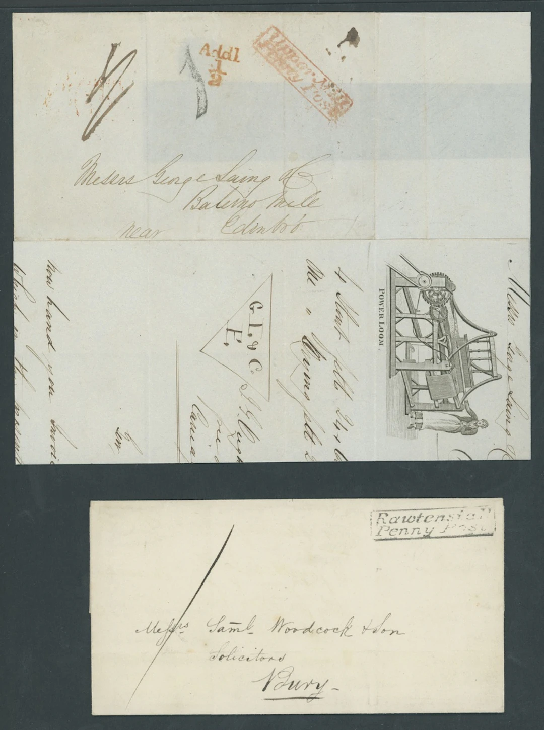 Great Britain Postal History 1827 (10 Aug.), printed Insurance "Post