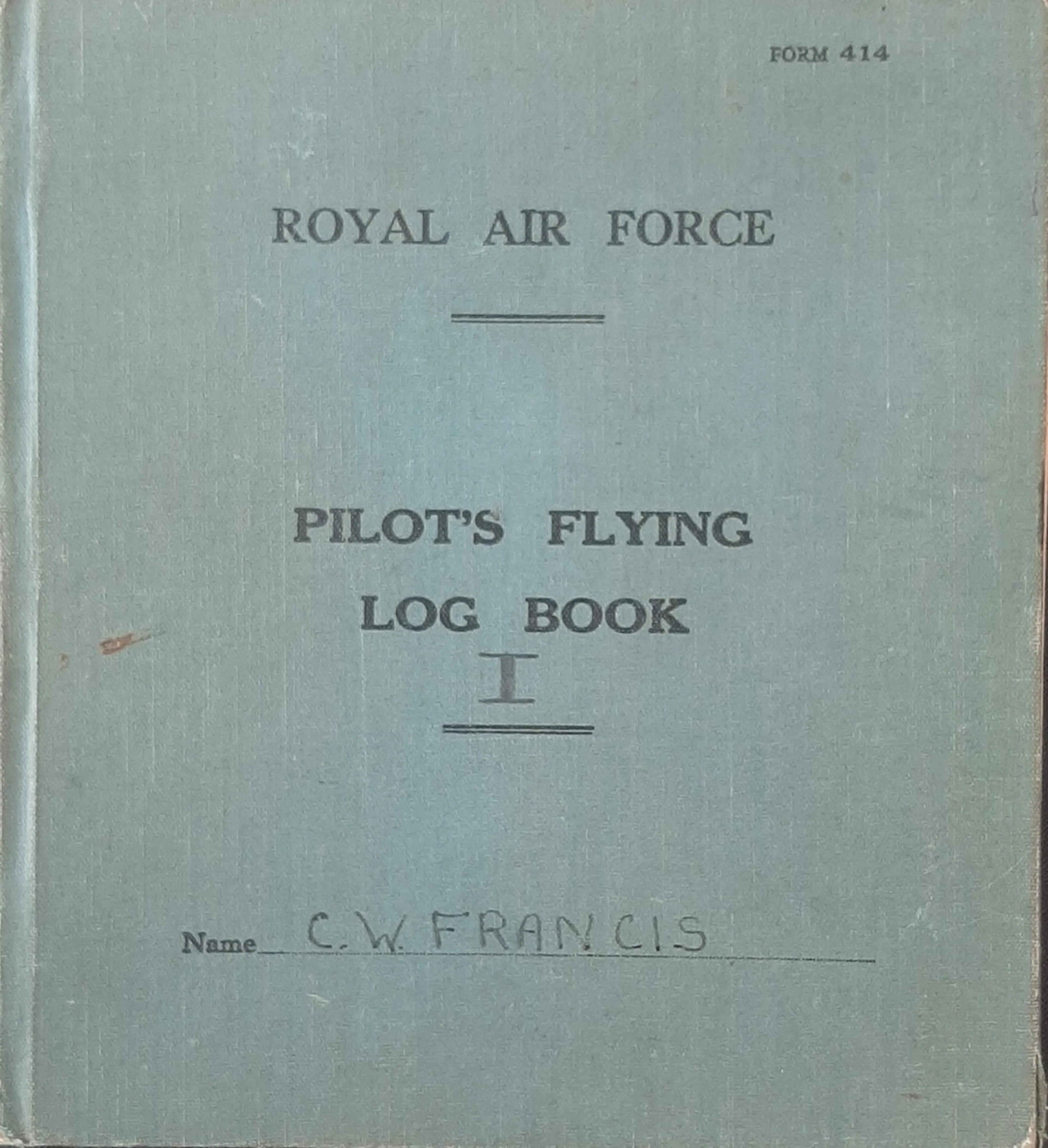 The Pilot's Flying Log Books and archive of Flight Lieutenant C. W.