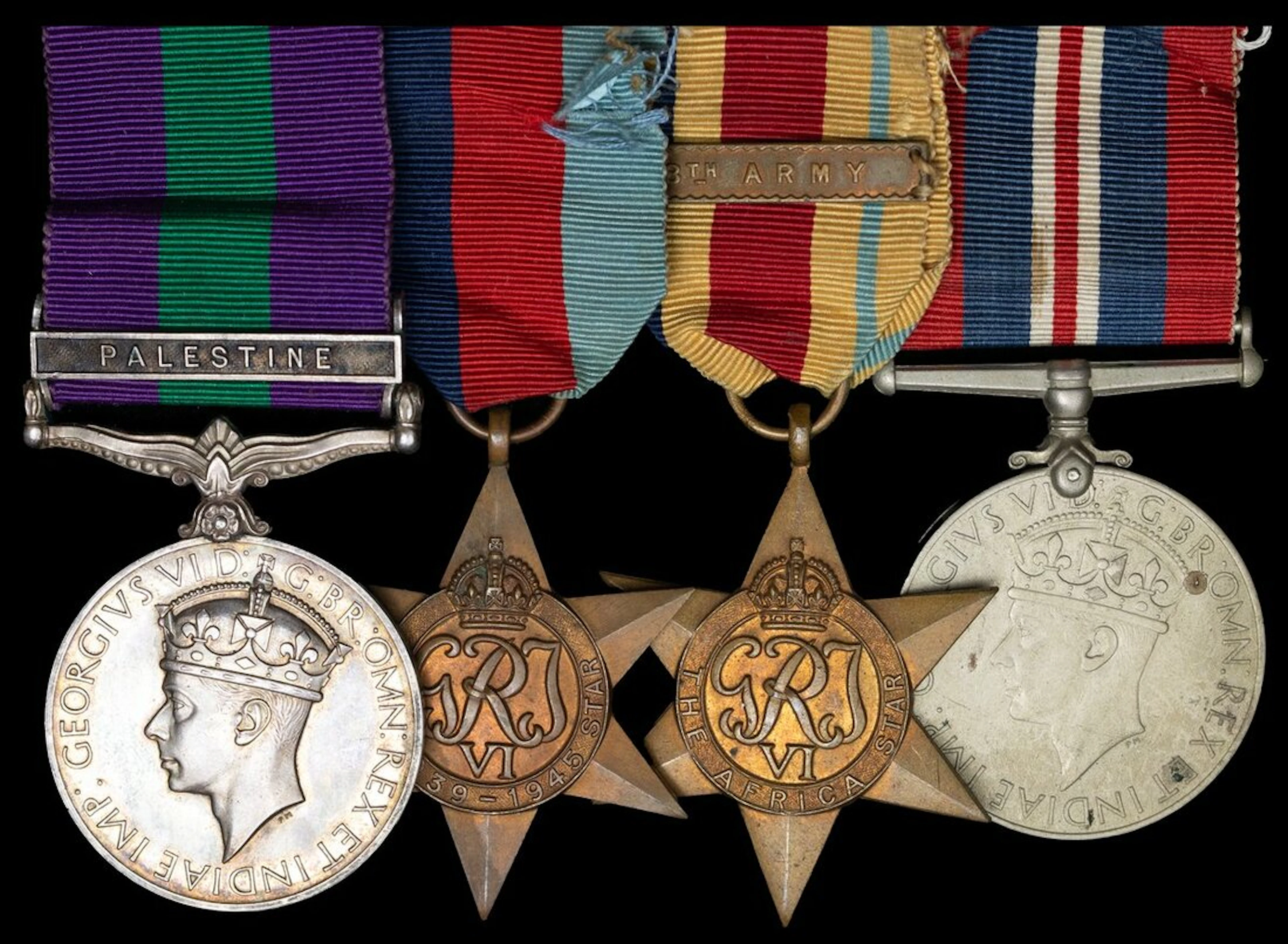 A Second World War group of four to Private J. H. Hatcliffe, Sherwood