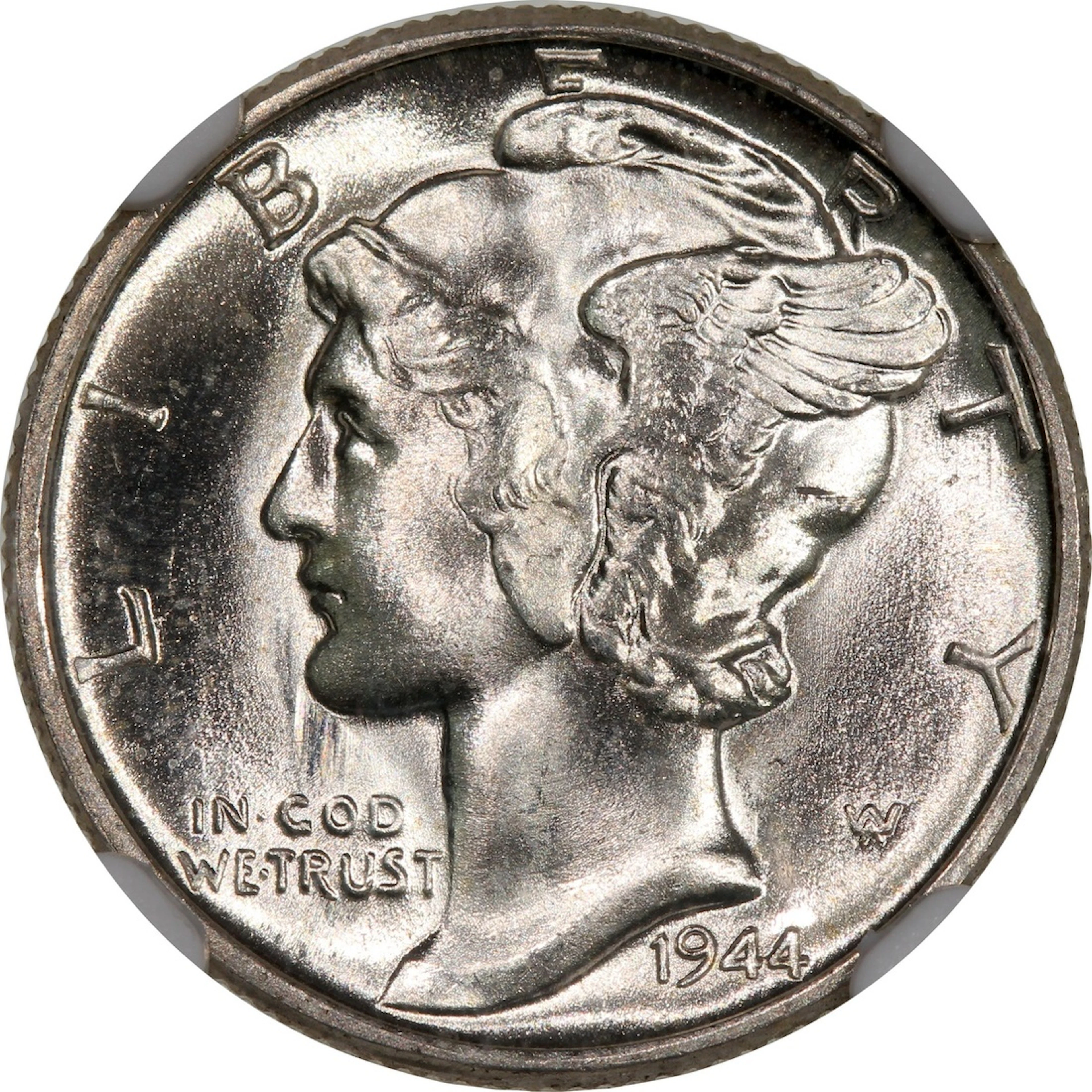 United States, [NGC MS65] 10 cents, 1944