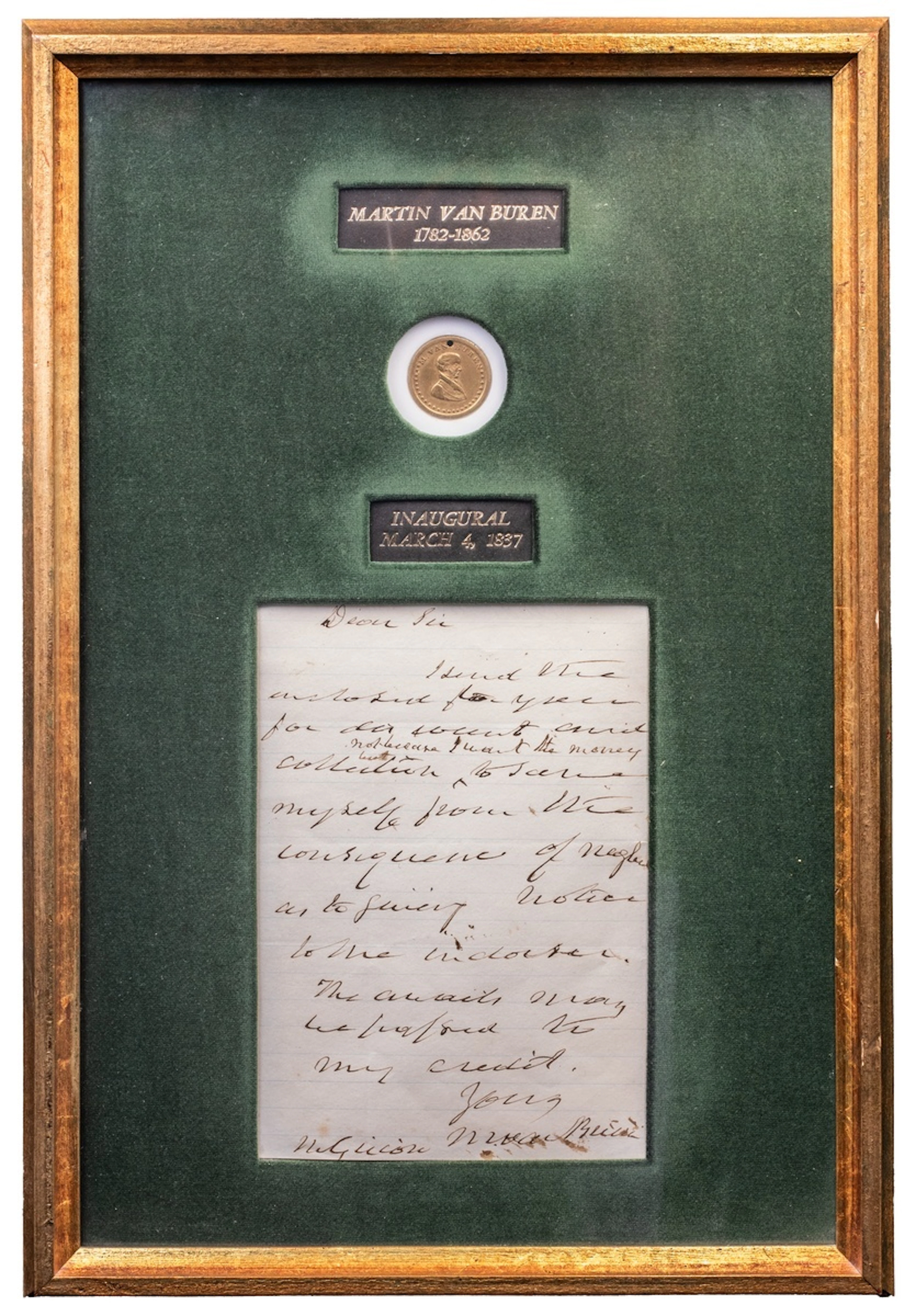 Commanders-in-Chief, MARTIN VAN BUREN, 8th President of the United