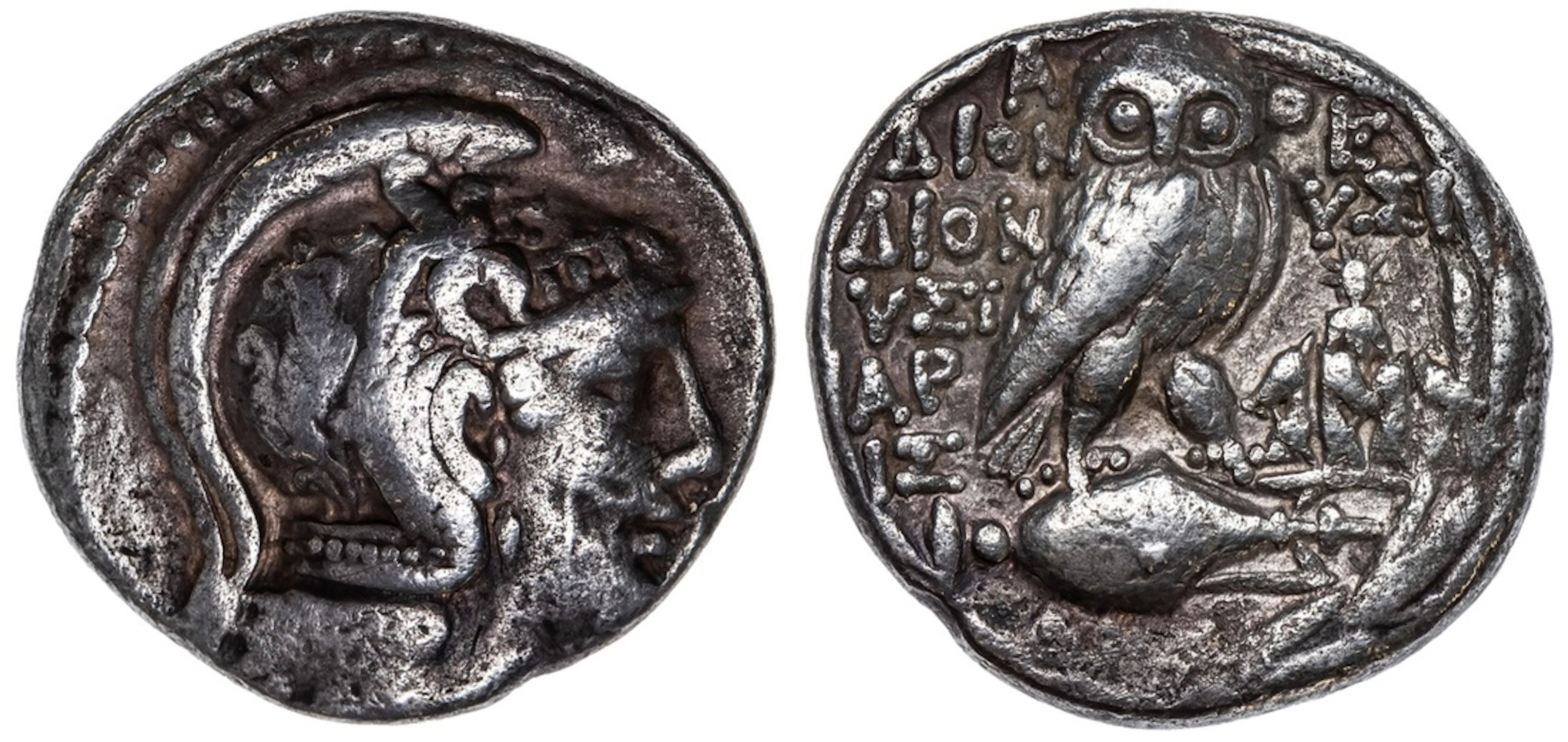 Attica, Athens, AR 'New Style' Tetradrachm, struck 119-118 BC, Dionysi-