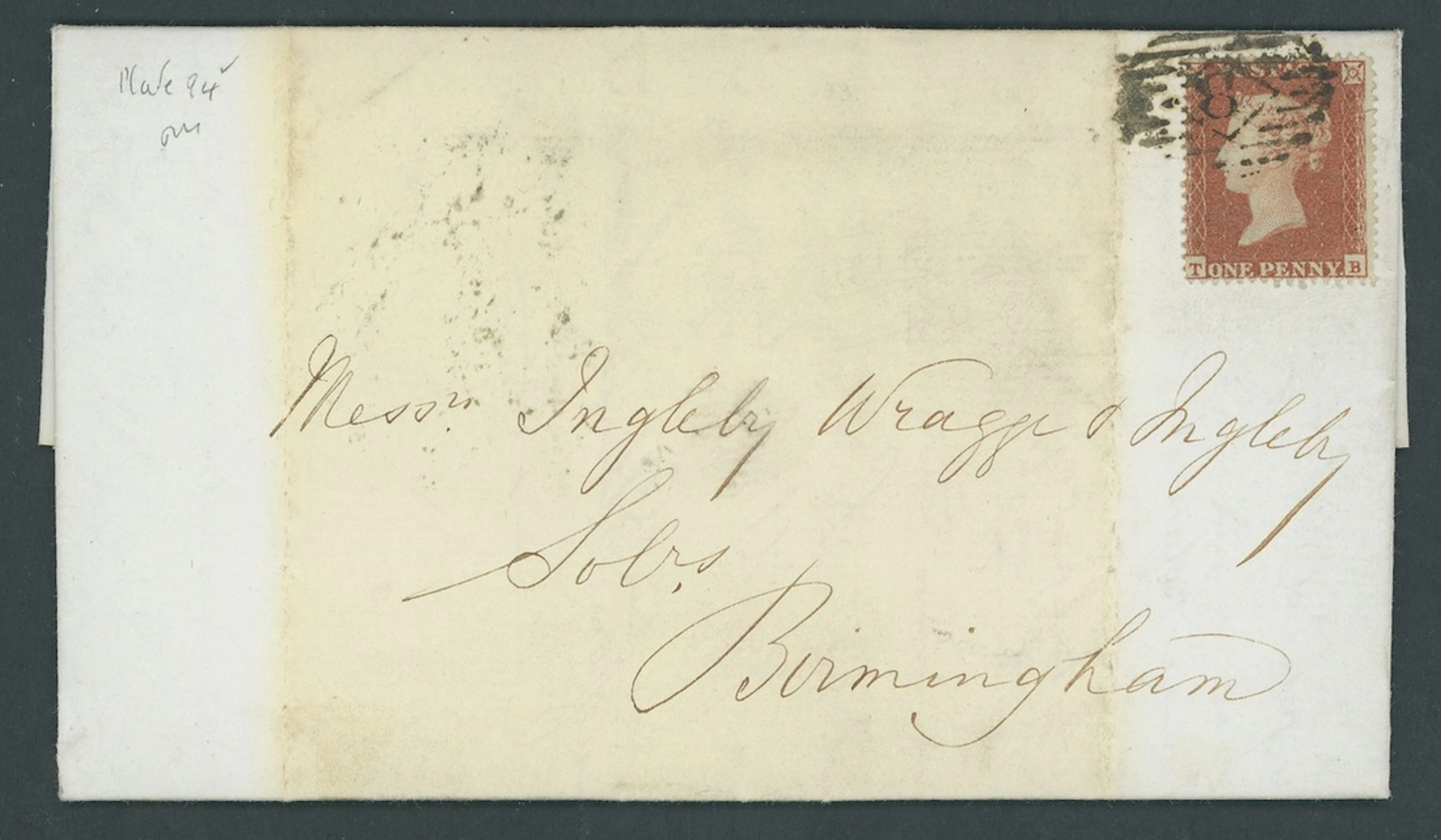 Great Britain 1850-54 Henry Archer Perforation Trials Plate 94, TB