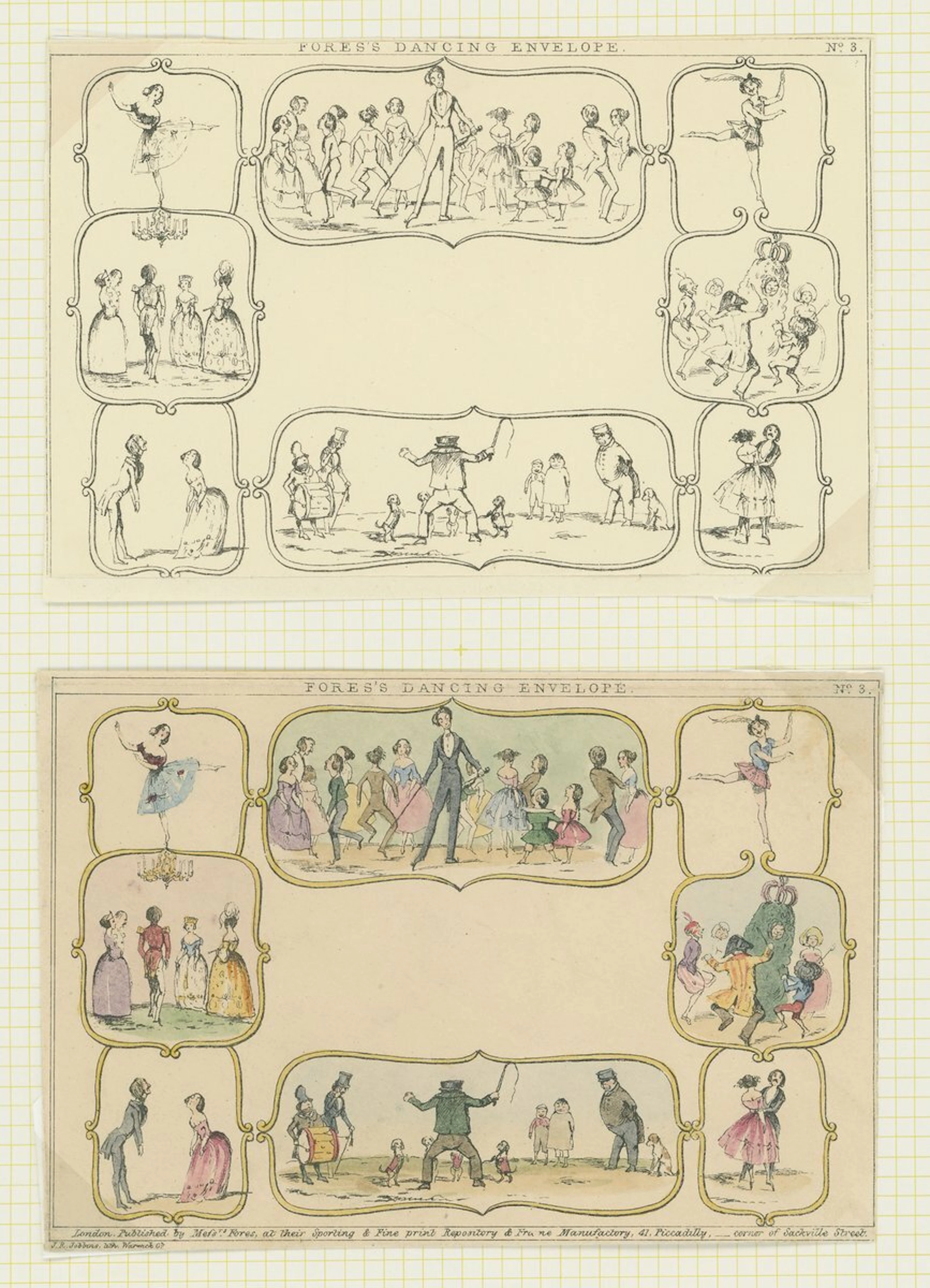 Great Britain 1840 Mulready Caricatures A group of unused envelopes
