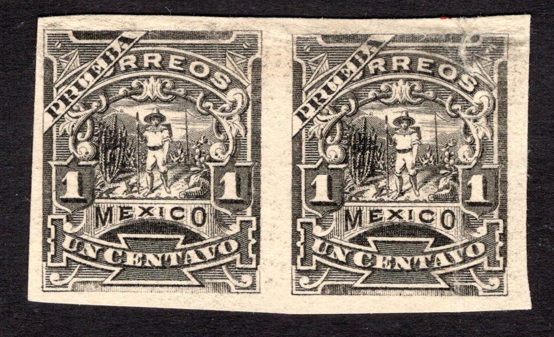 1884-1913 Post-Classic Period 1895, "Mulitas", 1c. eight proofs, all