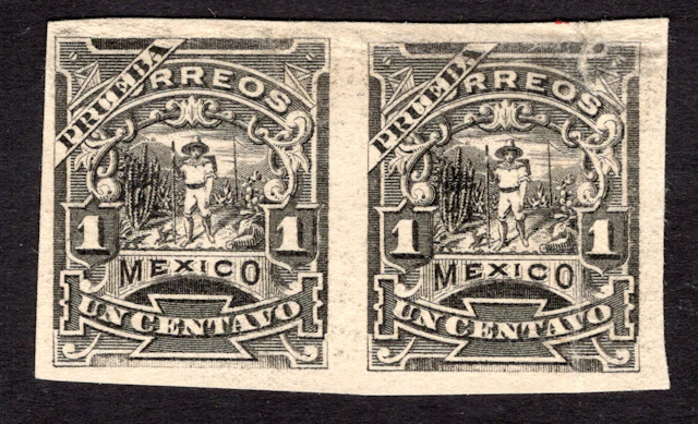 1884-1913 Post-Classic Period 1895, "Mulitas", 1c. eight proofs, all