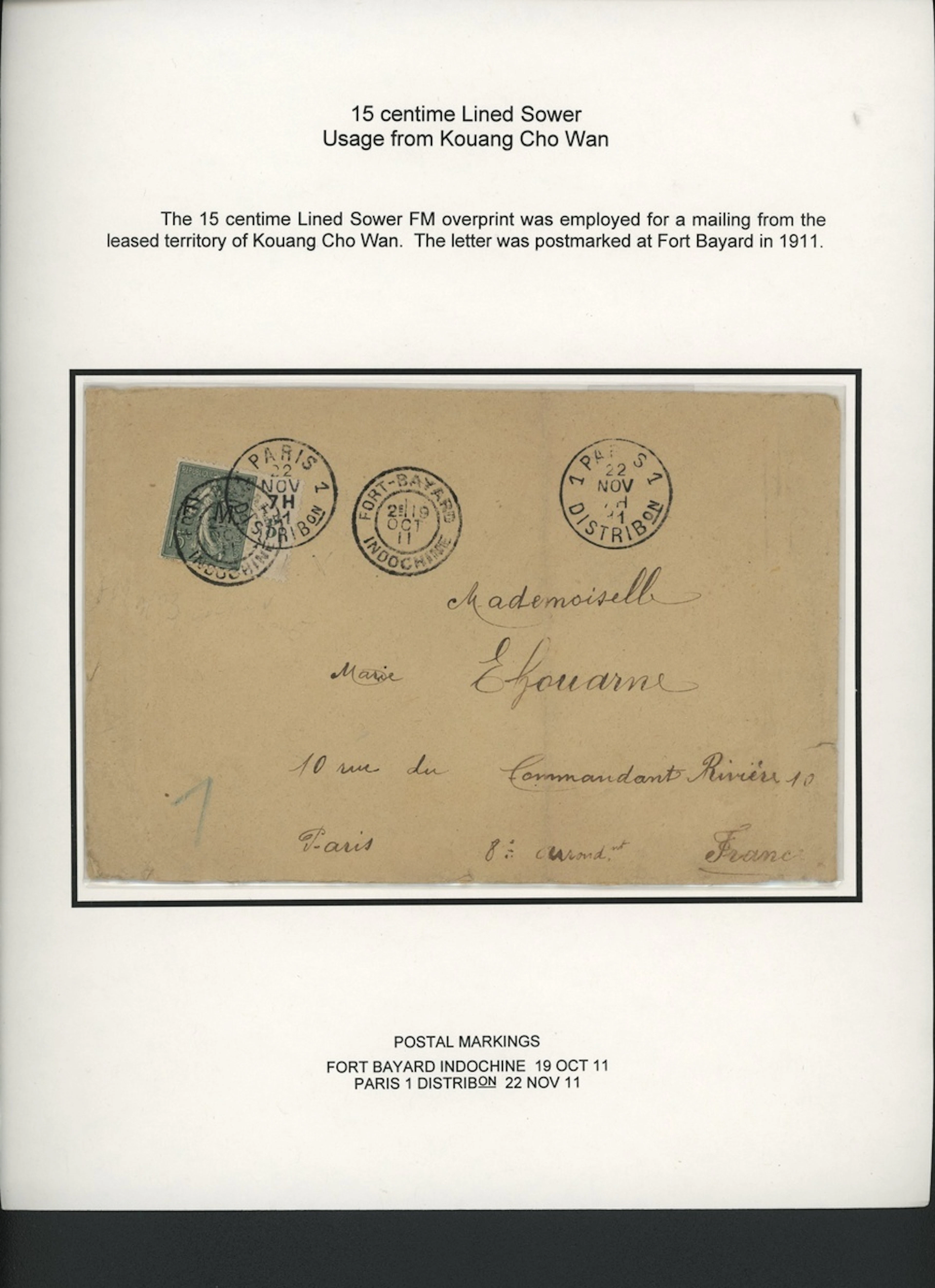 Indo-China French Indo-Chinese Post Office Military Mail