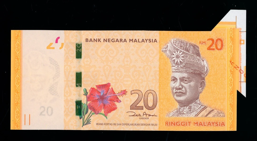 Bank Negara Malaysia, ERROR 20 ringgit, ND (2012), serial number AN0040433