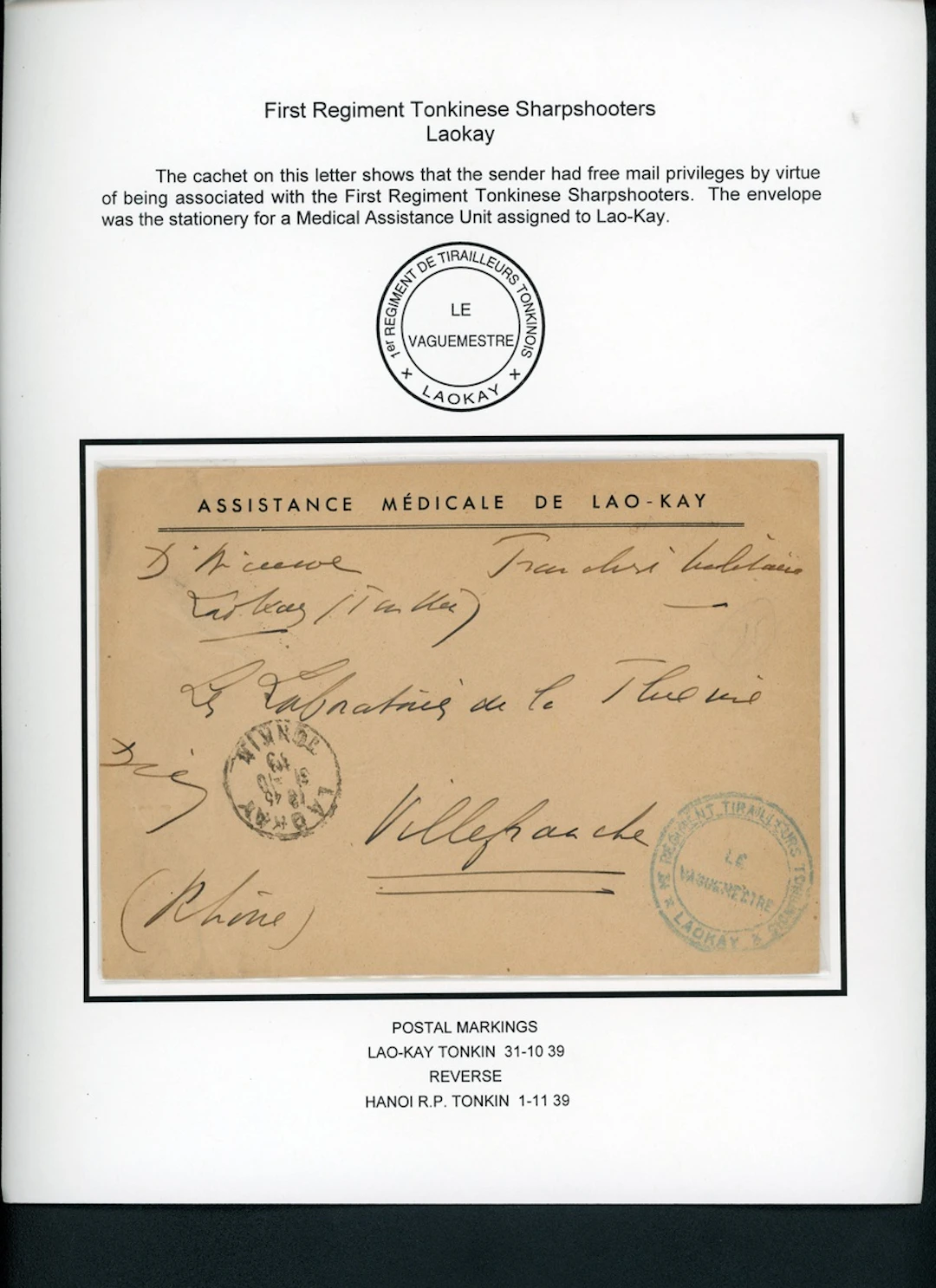 Indo-China French Indo-Chinese Post Office Military Mail