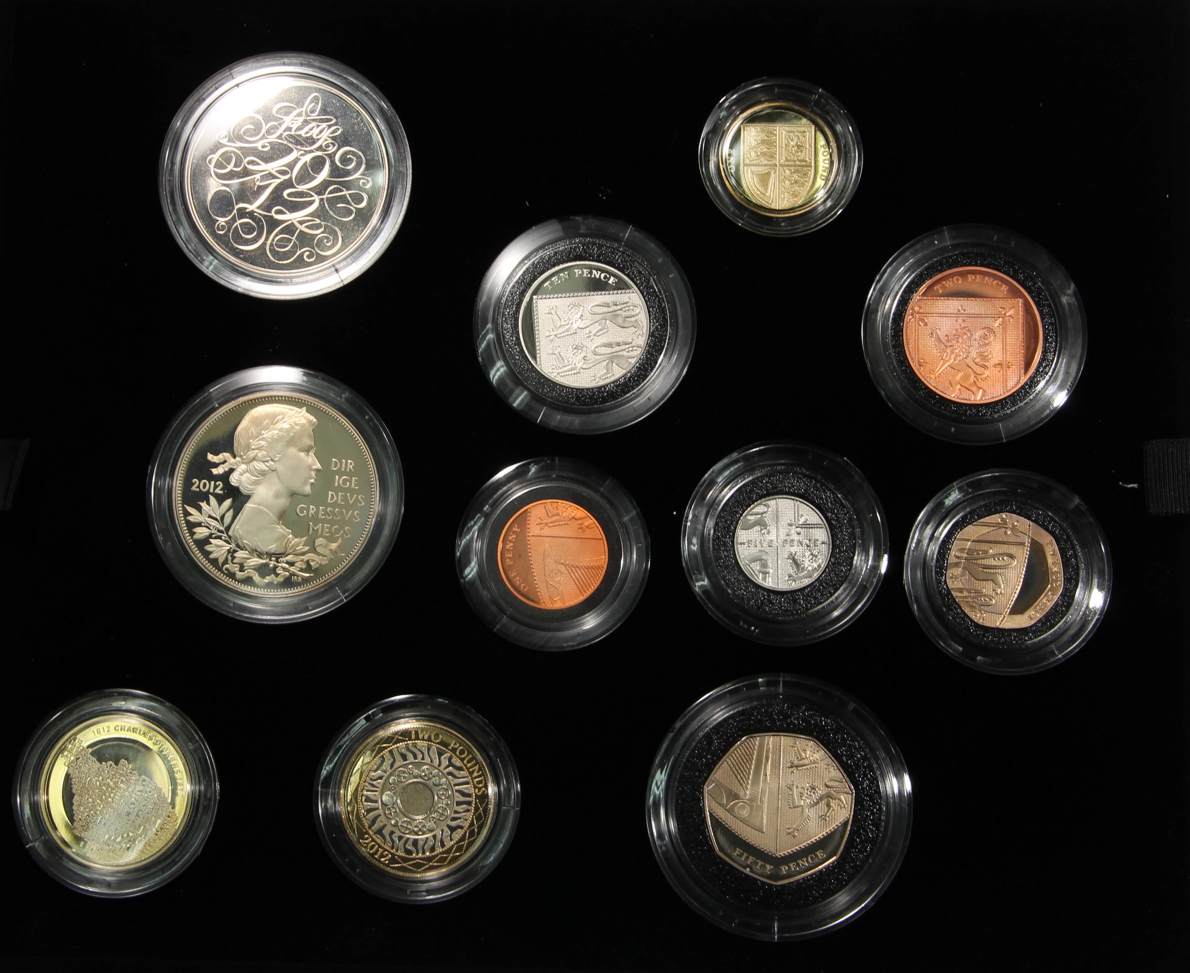 Great Britain, United Kingdom Premium Proof Set of 11 coins, 2012
