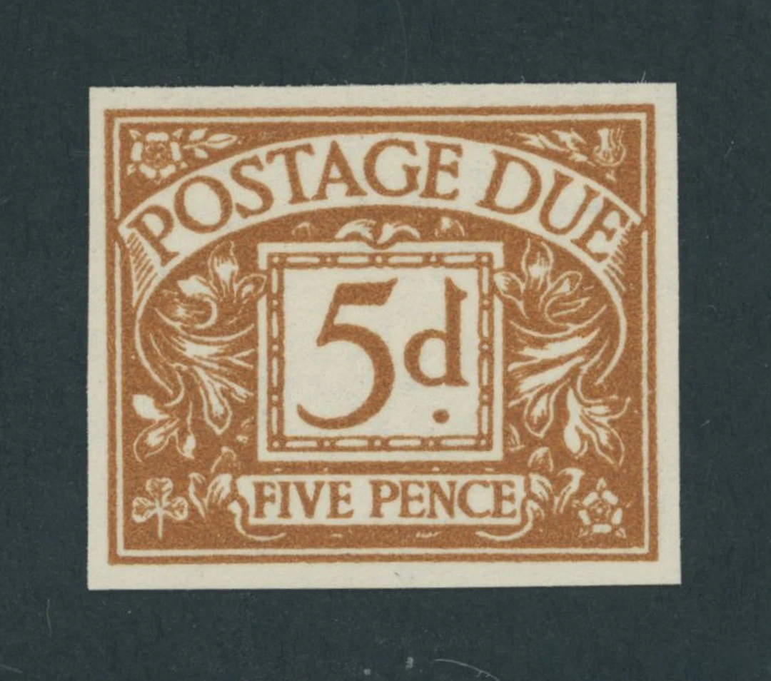Great Britain Postage Dues 1956 5d. brown-ochre imperforate imprimatur