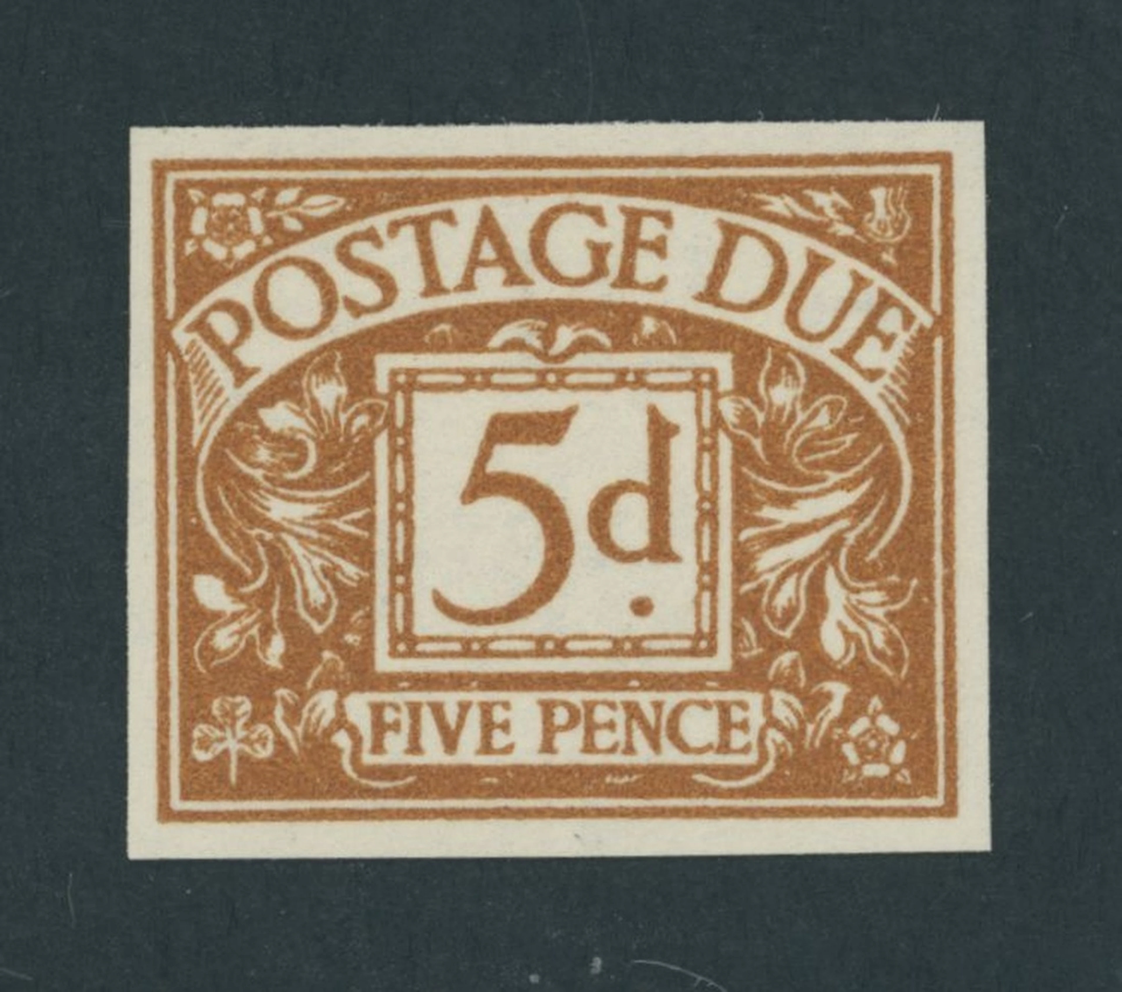 Great Britain Postage Dues 1956 5d. brown-ochre imperforate imprimatur