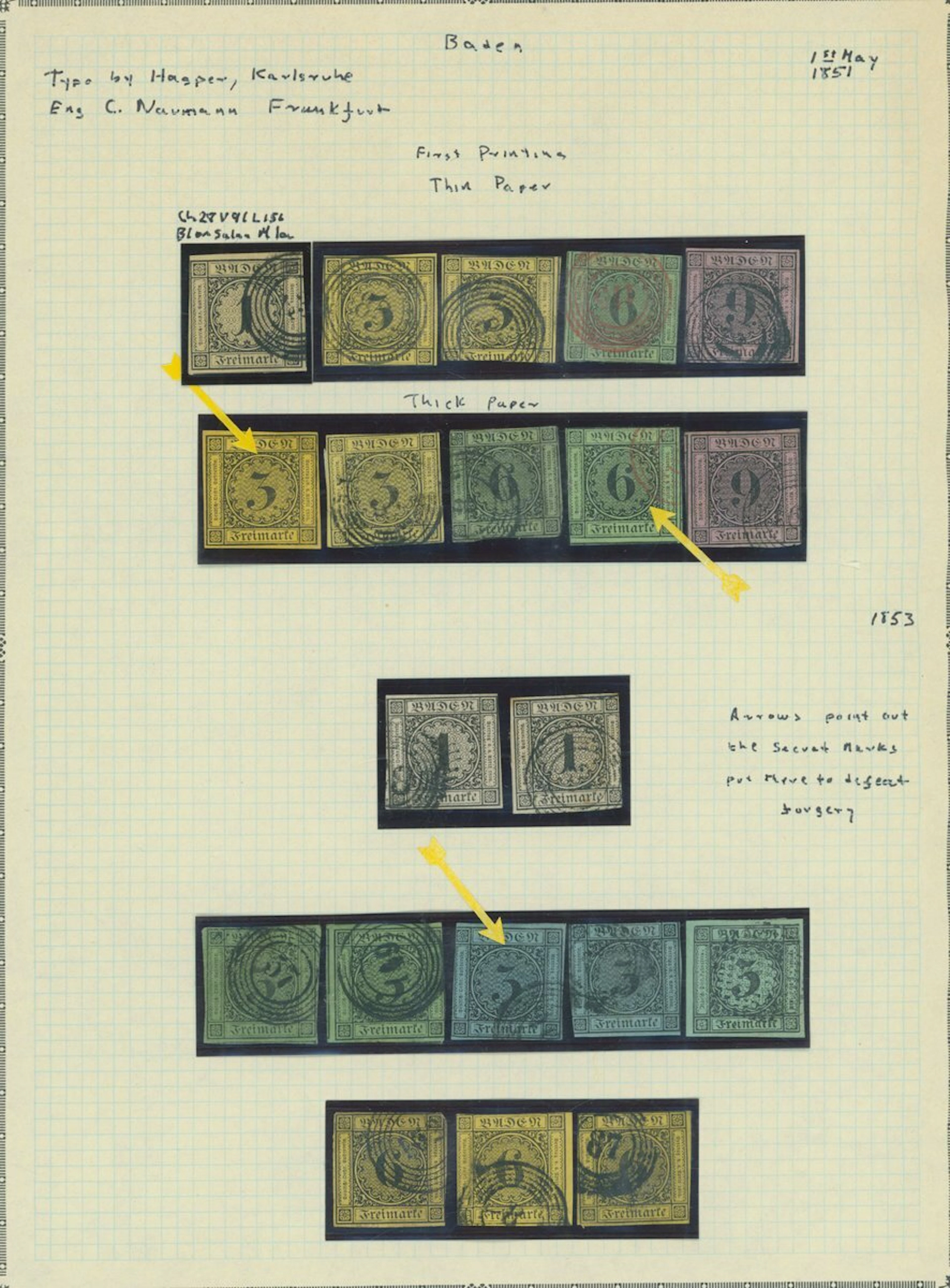 German States Mint and used collection on album leaves, including